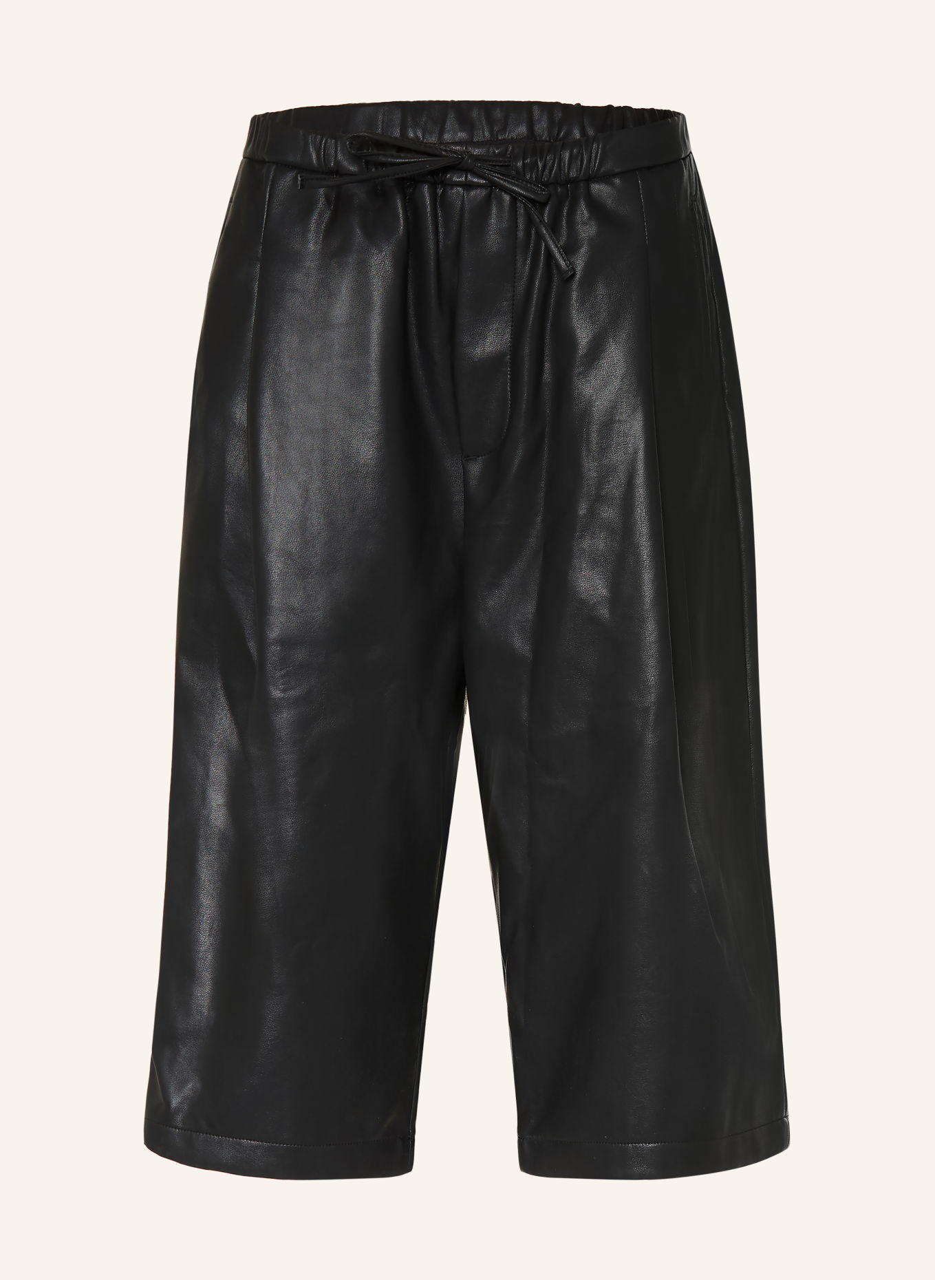 ELIAS RUMELIS Bermuda LIXI aspect cuir: NOIR