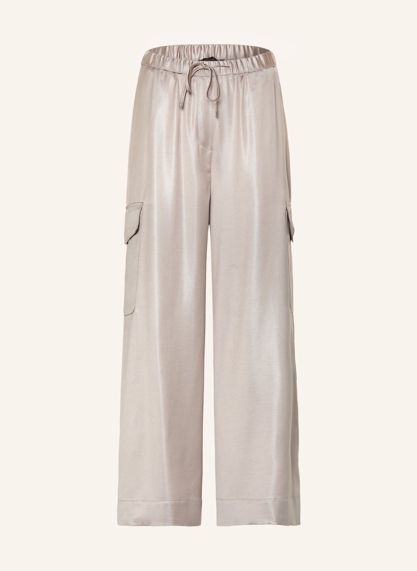 ELIAS RUMELIS Cargo-Culotte HERMI aus Satin: SILBER