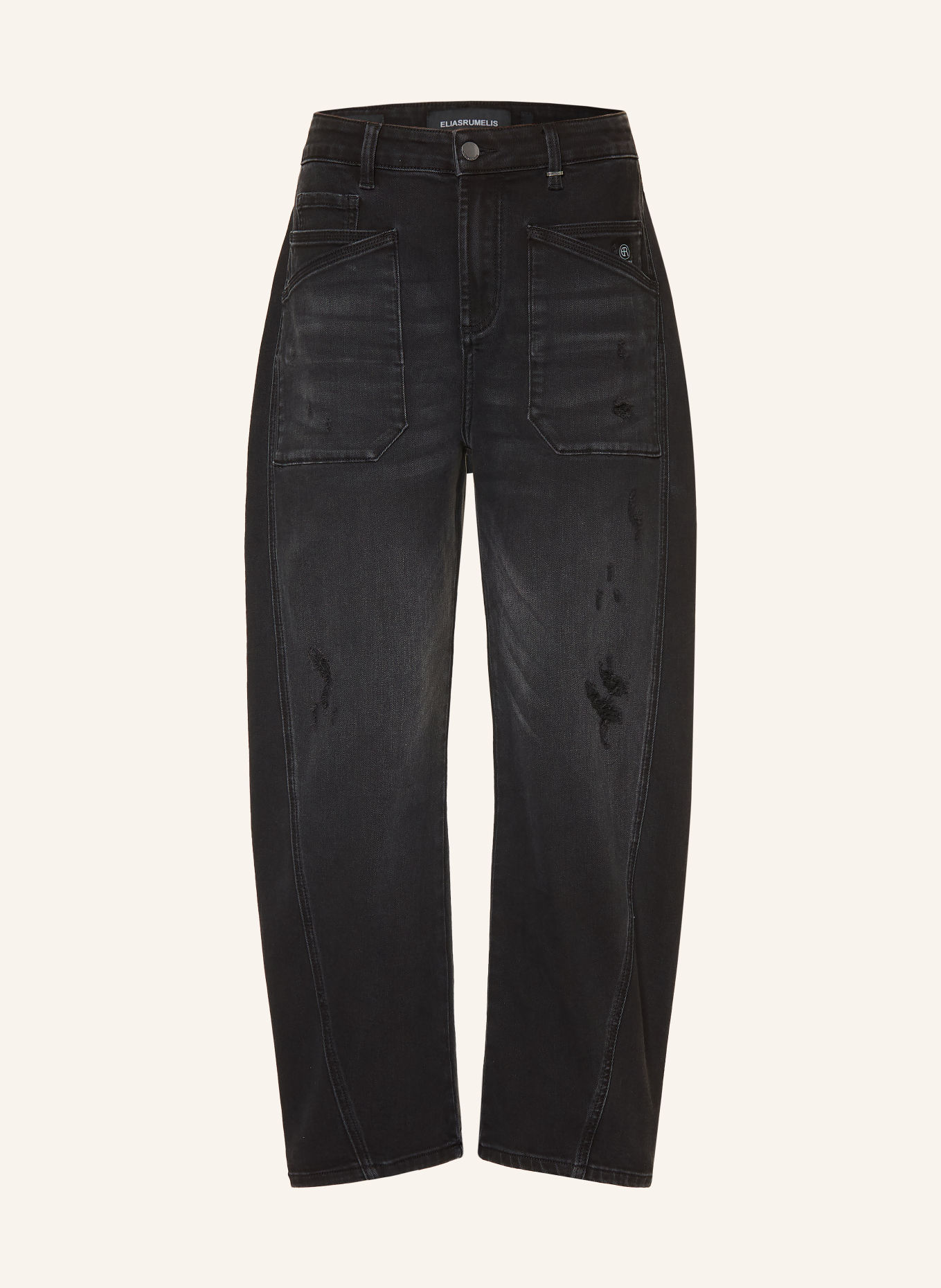 ELIAS RUMELIS Barrel-leg jeans ISABELLA: 1177 ebony black wash