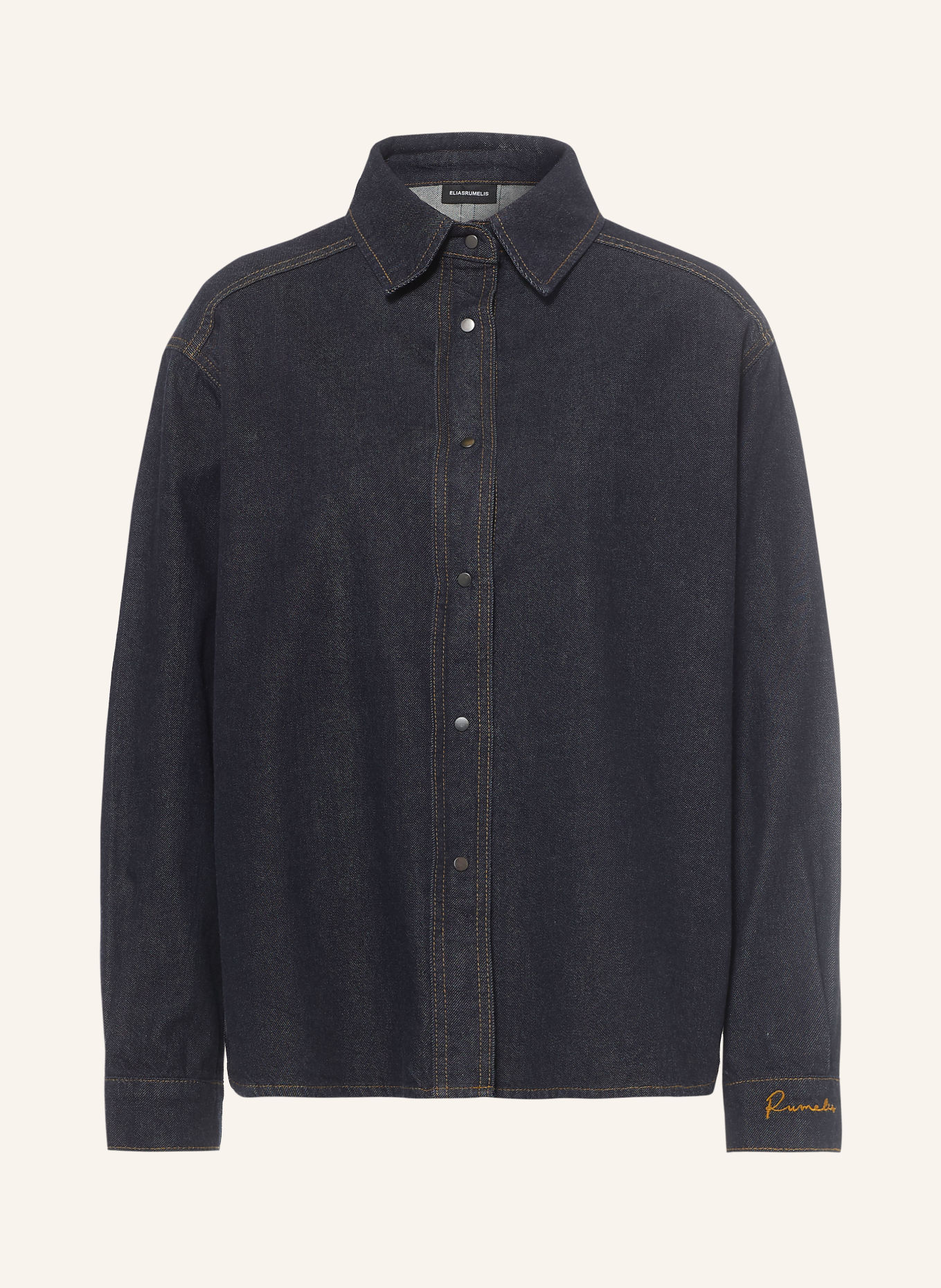 ELIAS RUMELIS Denimblouse AURELA: DONKERBLAUW