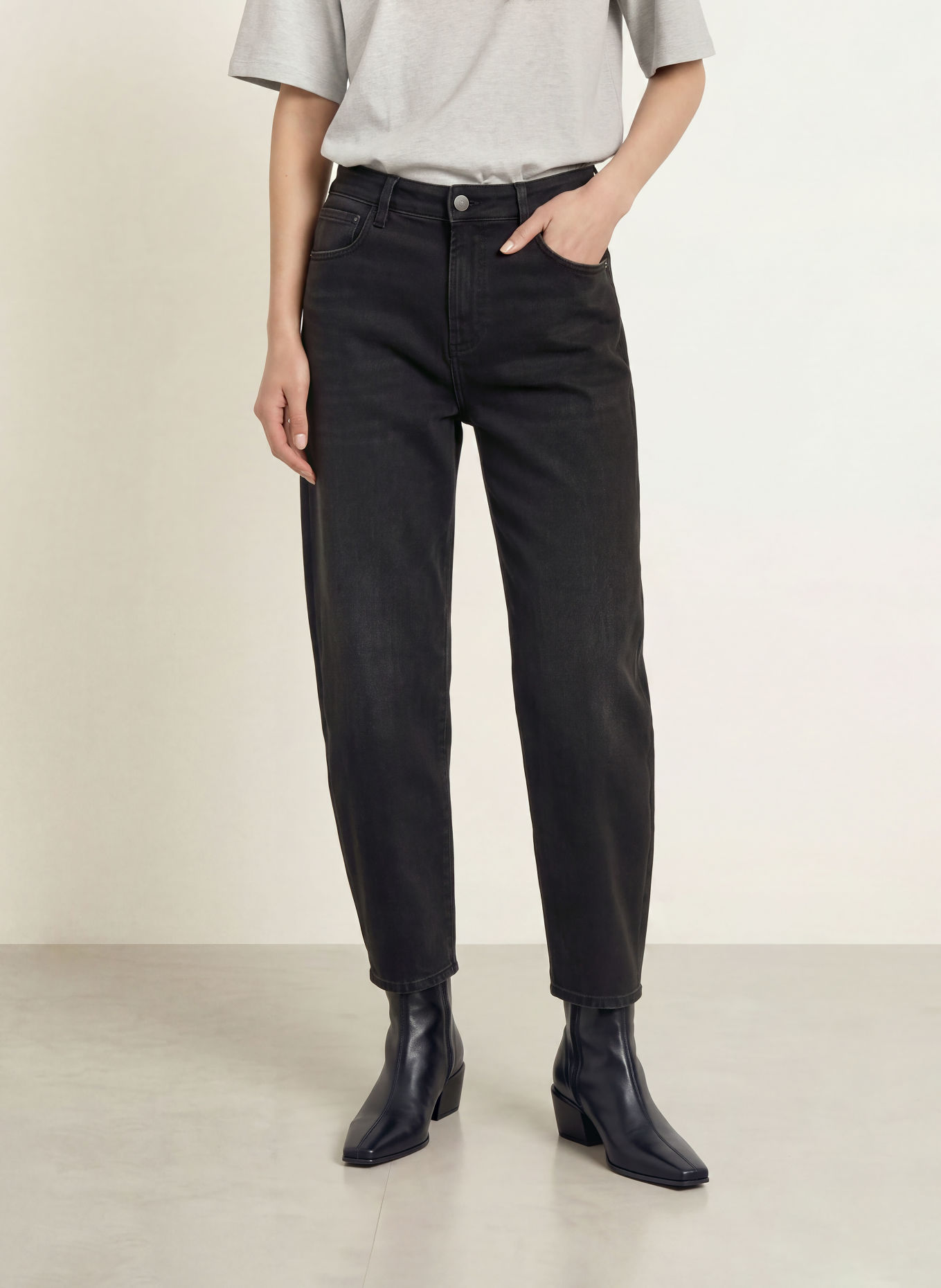 ELIAS RUMELIS YOANA Barrel-leg jeans: 1535 plymouth anthra