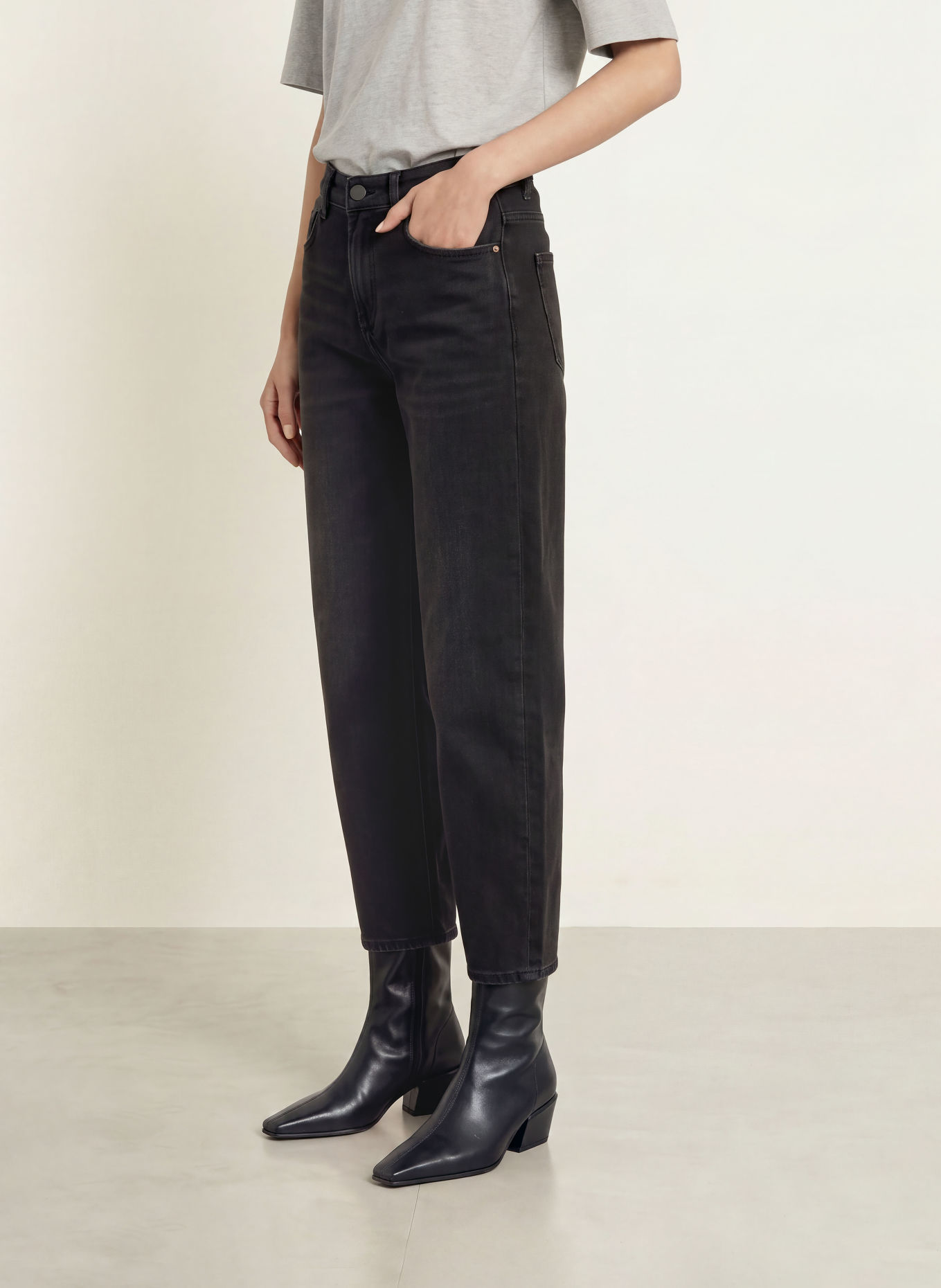 ELIAS RUMELIS YOANA Barrel-leg jeans: 1535 plymouth anthra