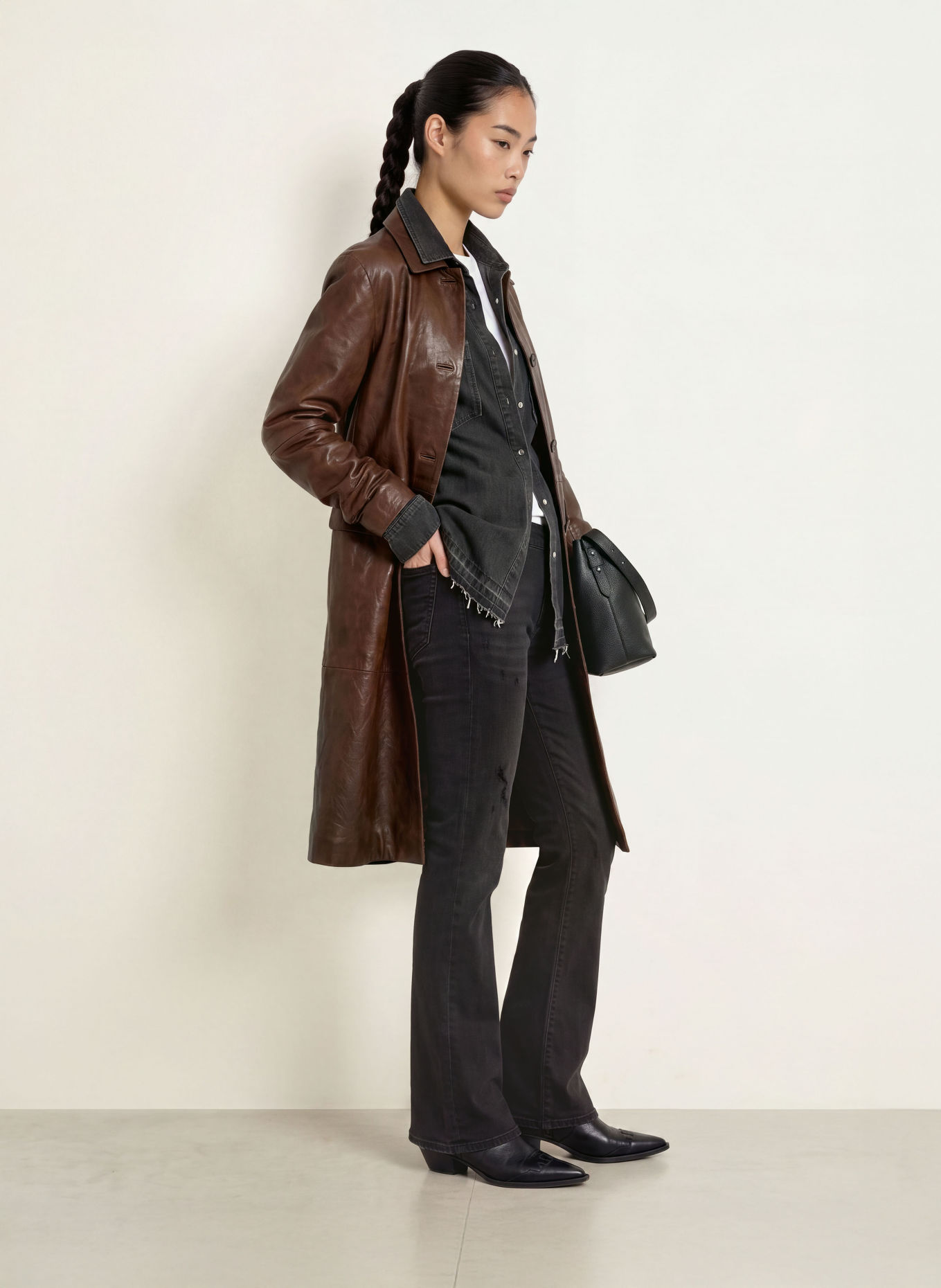 ELIAS RUMELIS MINA Bootcut jeans: 1177 ebony black wash