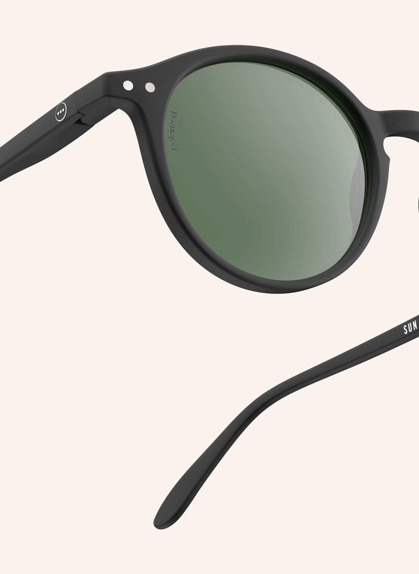 IZIPIZI Sunglasses: BLACK/GREEN