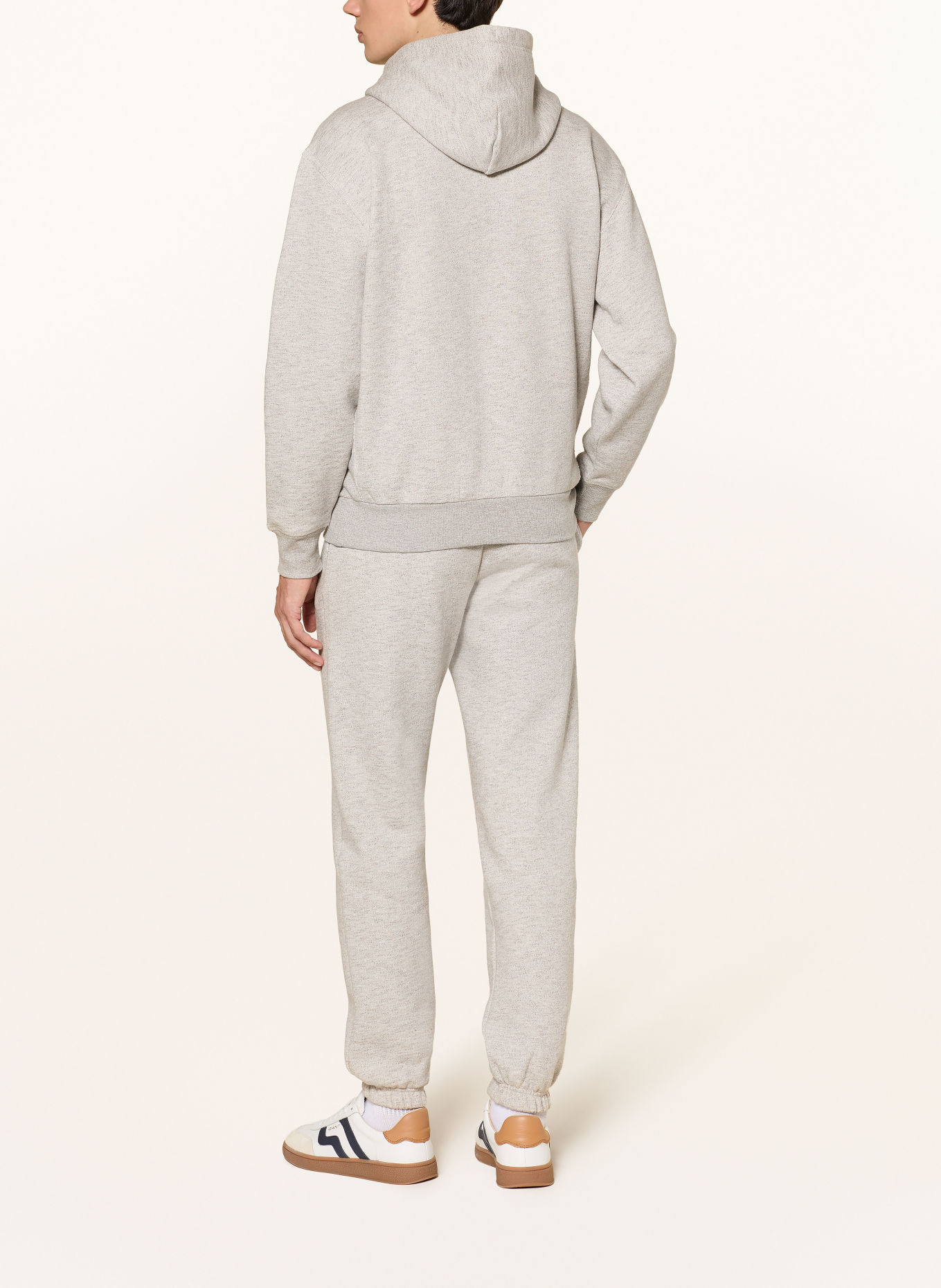GANT Pantaloni de trening: GRI DESCHIS / ALBASTRU ÎNCHIS