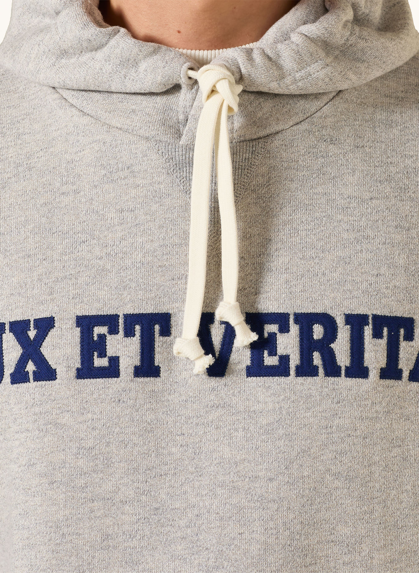 GANT Hoodie: LIGHT GRAY / DARK BLUE