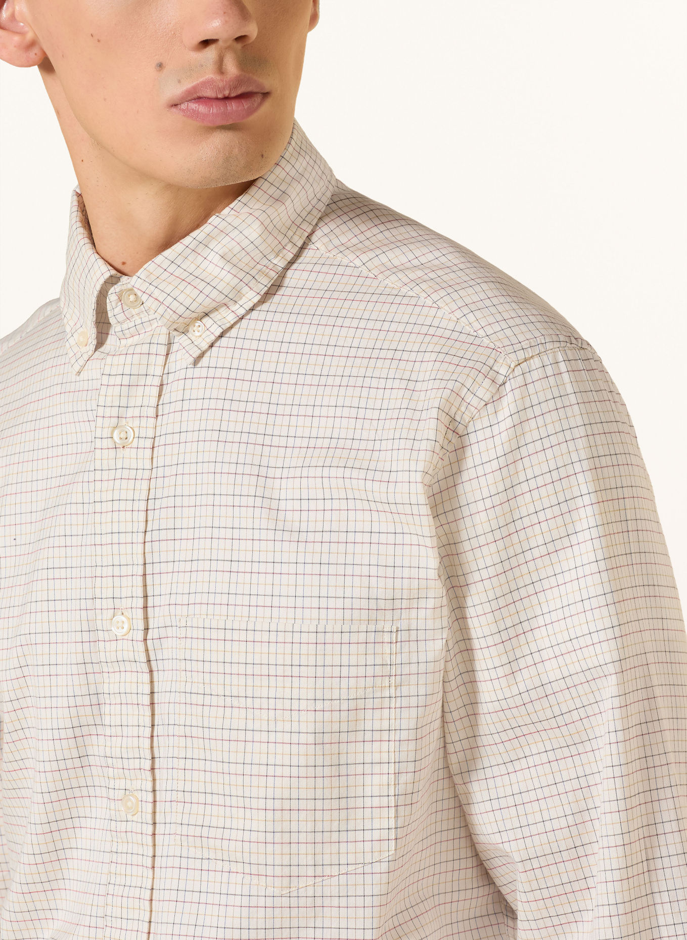 GANT Koszula oxfordzka o kroju Regular Fit: ECRU / CIEMNOCZERWONY / GRANATOWY