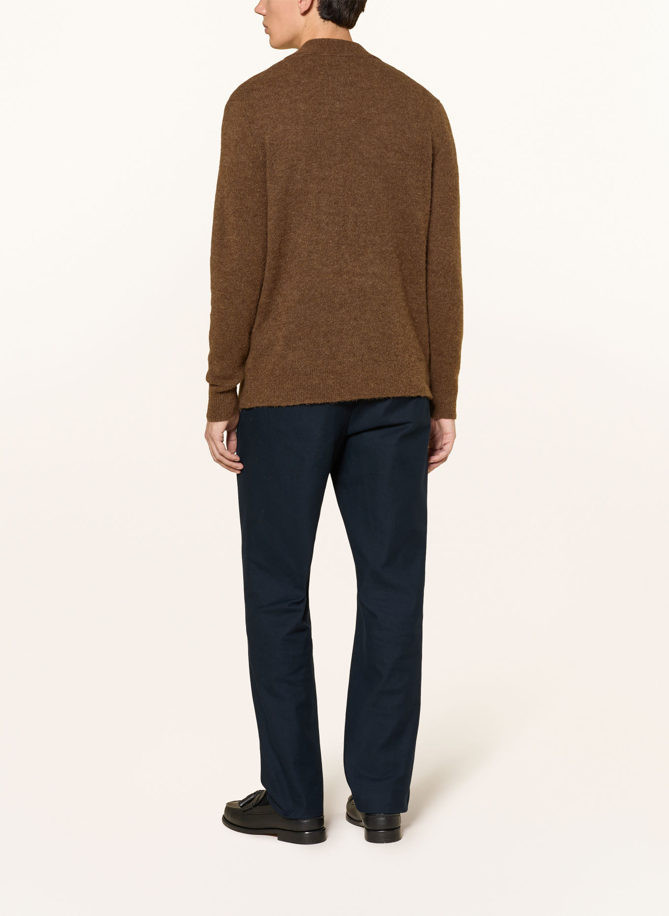 GANT Cardigan with alpaca: BROWN / GREEN / BLUE