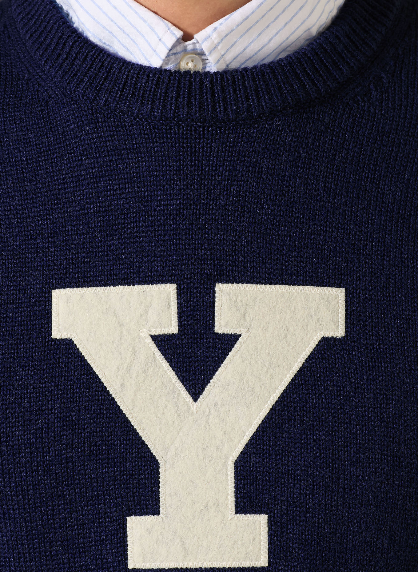 GANT Merino wool sweaters: DARK BLUE / ECRU