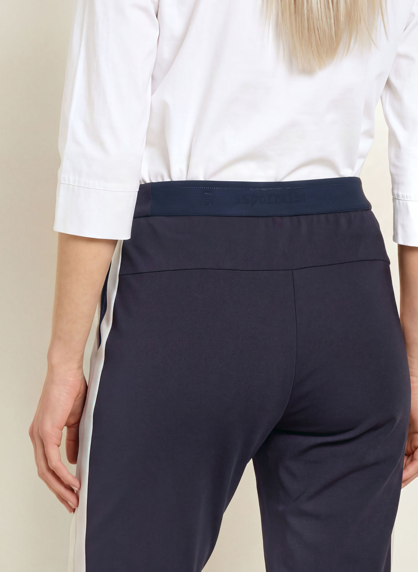 SPORTALM Marlenehose LUNILES: DUNKELBLAU / CREME