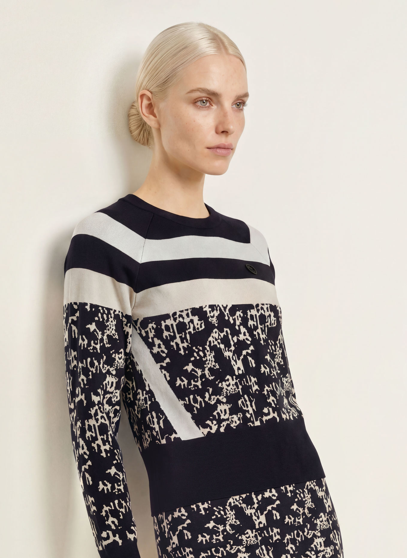SPORTALM Pullover: DUNKELBLAU / WEISS