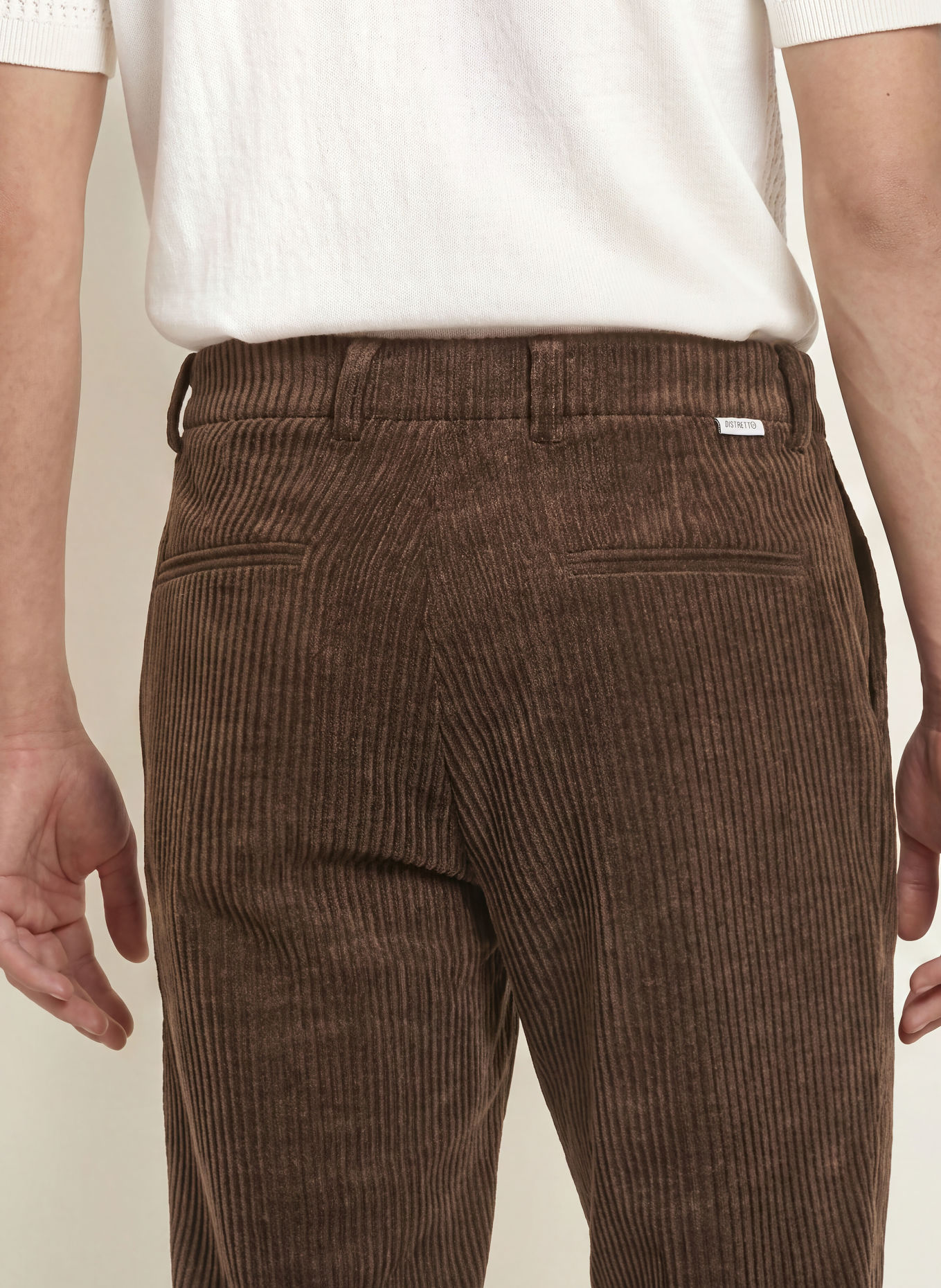 DISTRETTO 12 TORINO YORK Extra Slim Fit Cord Pants: 0027 MORO