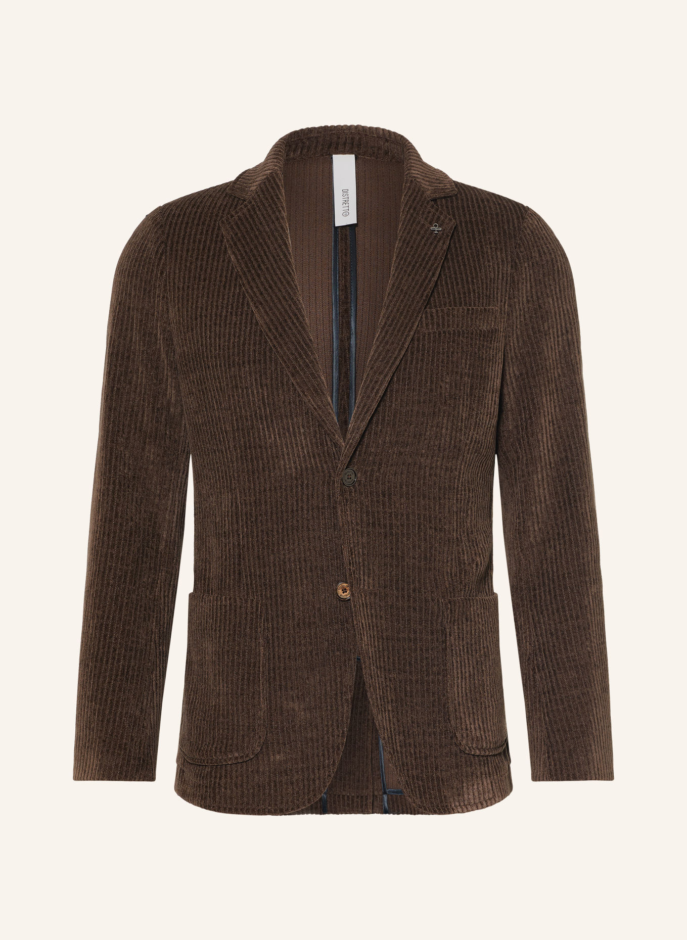 DISTRETTO 12 TORINO Extra Slim Fit Corduroy Suit Jacket: 0027 MORO