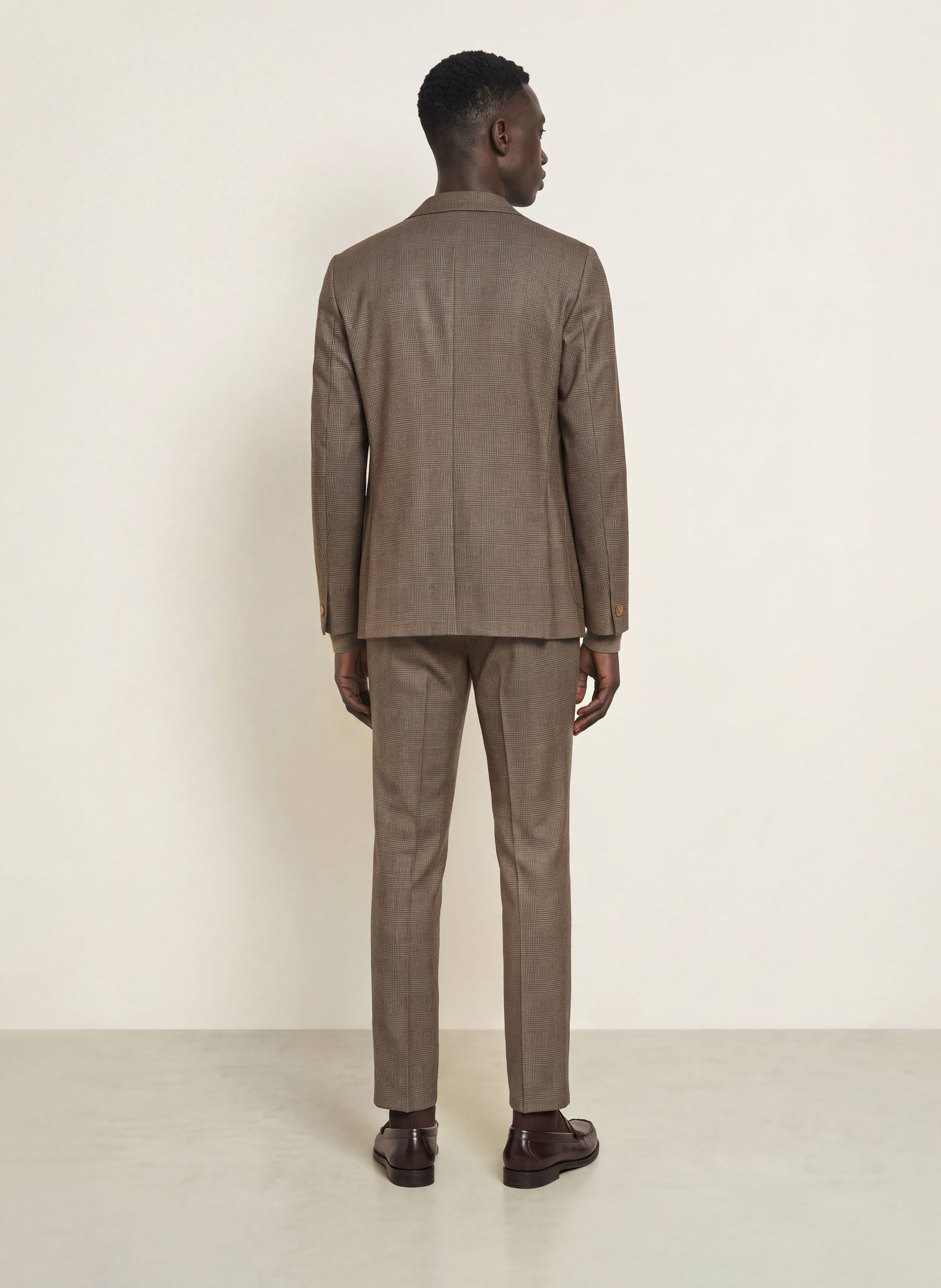 DISTRETTO 12 Sacou de costum CARRACCI Slim Fit din jersey: 0025 TORTORA