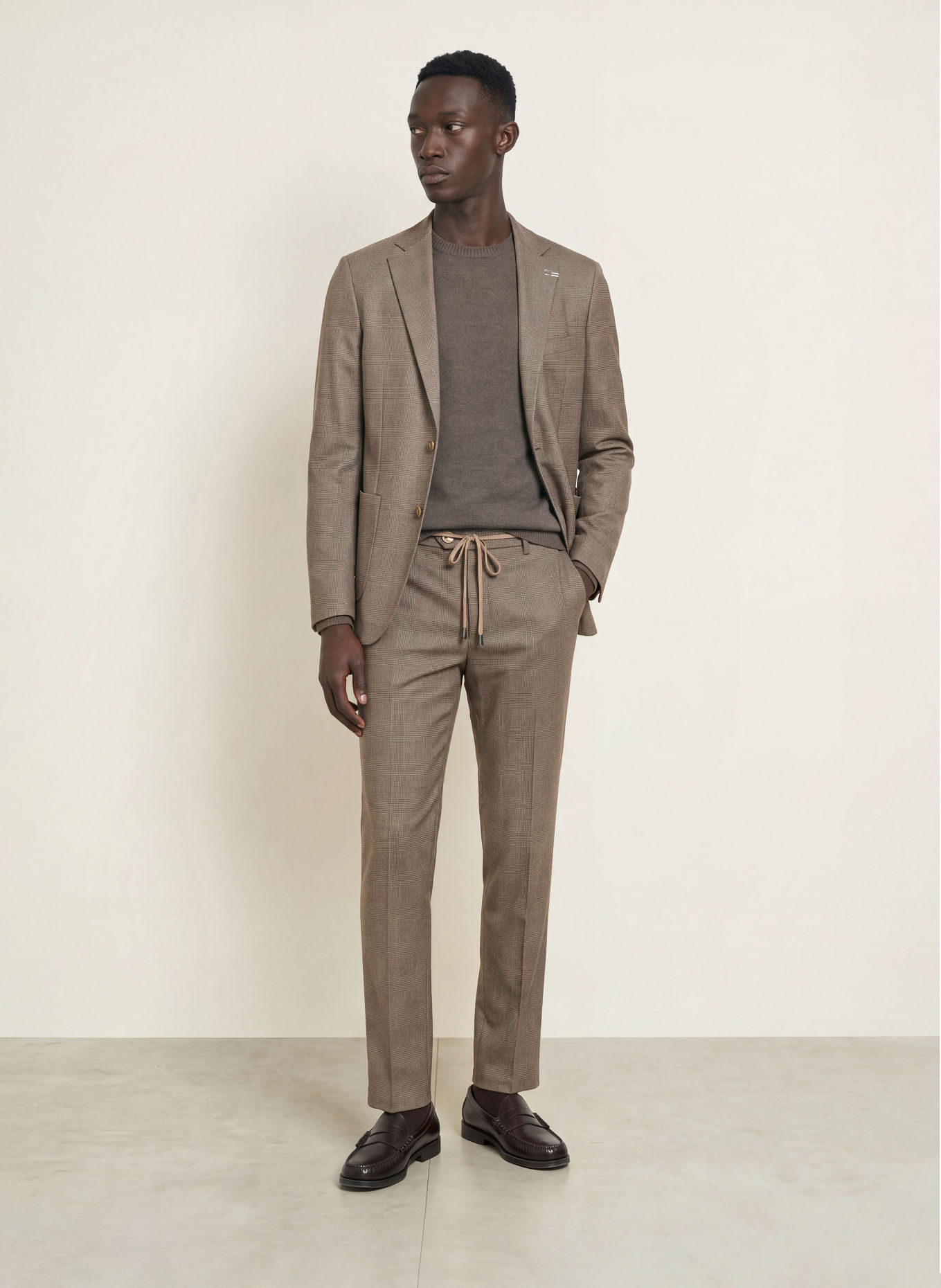 DISTRETTO 12 Pantaloni CARRACCI YORK Extra Slim Fit: 0025 TORTORA
