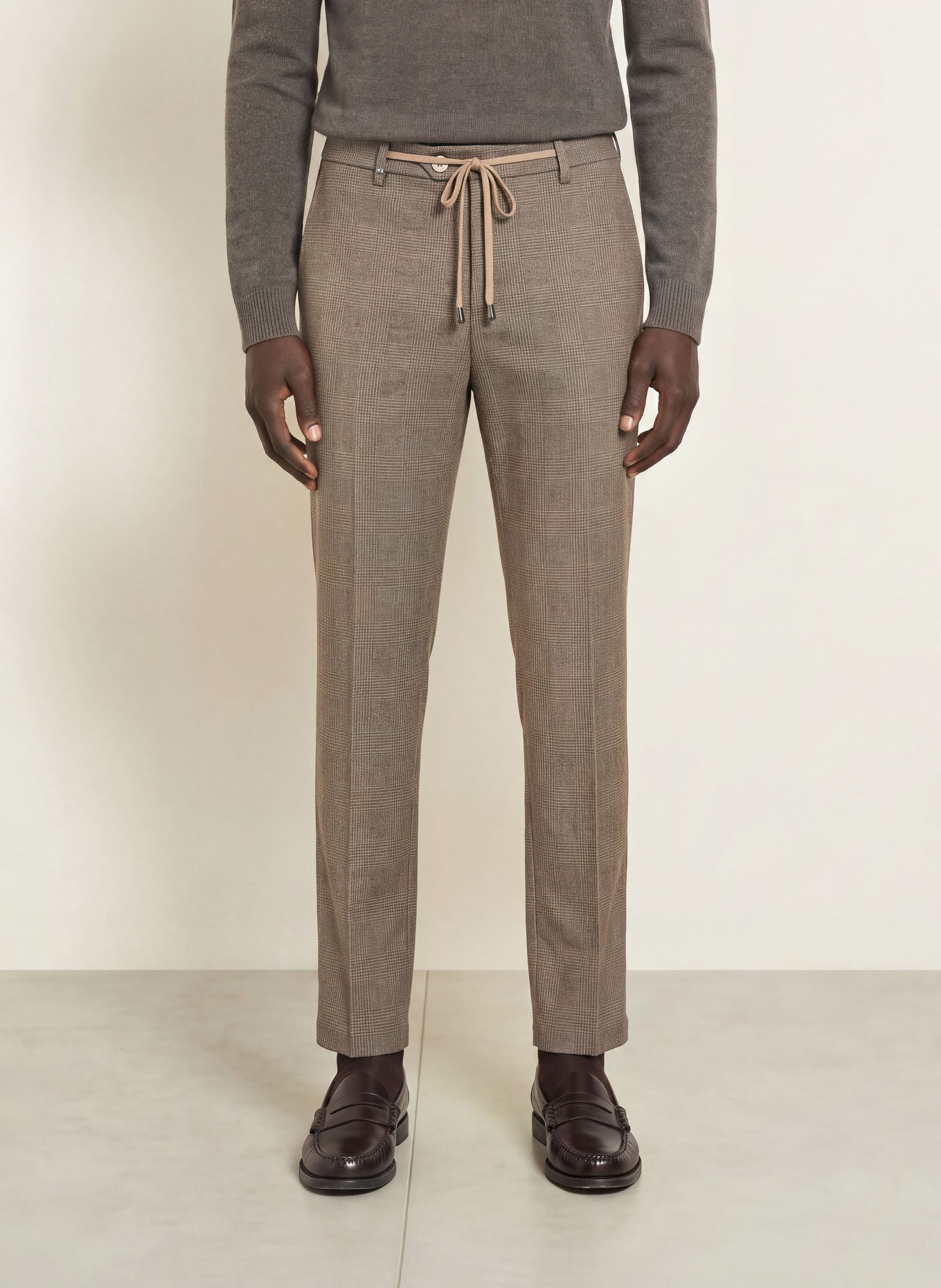 DISTRETTO 12 Pantaloni CARRACCI YORK Extra Slim Fit: 0025 TORTORA