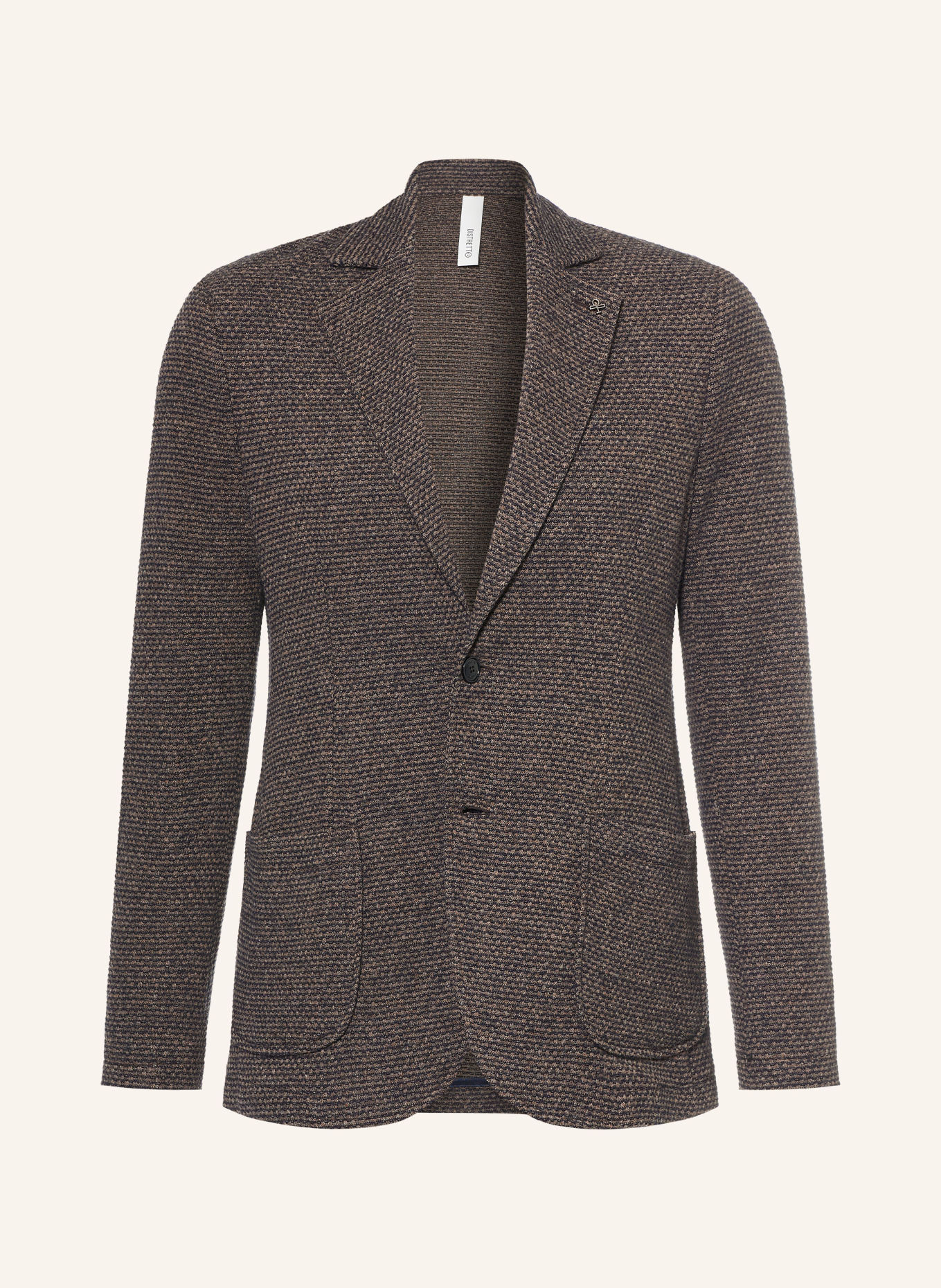 DISTRETTO 12 Marynarka z jerseyu o kroju Extra Slim Fit: SZAROBRĄZOWY / GRANATOWY