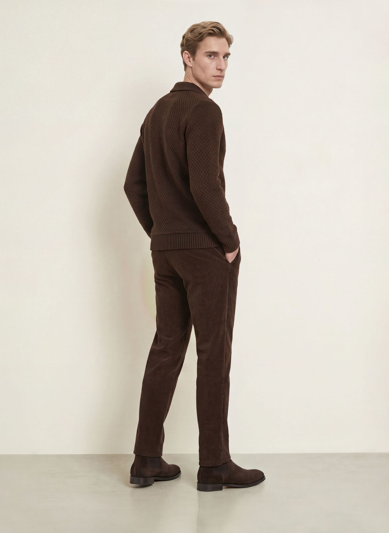 DISTRETTO 12 Strickjacke VERMEER: BRAUN