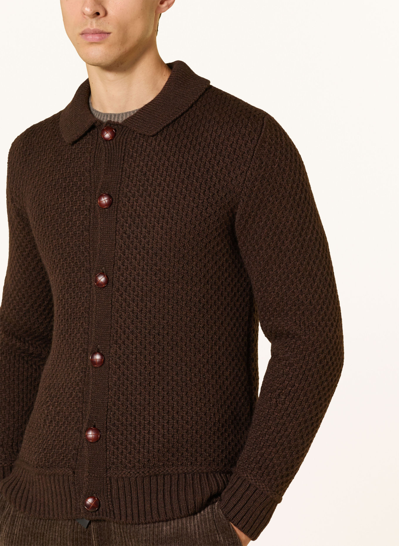 DISTRETTO 12 Strickjacke VERMEER: BRAUN