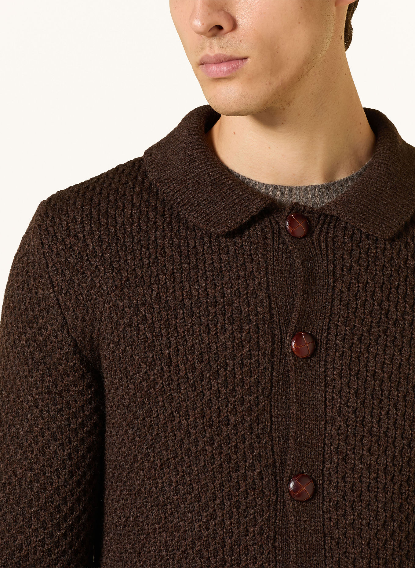 DISTRETTO 12 Strickjacke VERMEER: BRAUN