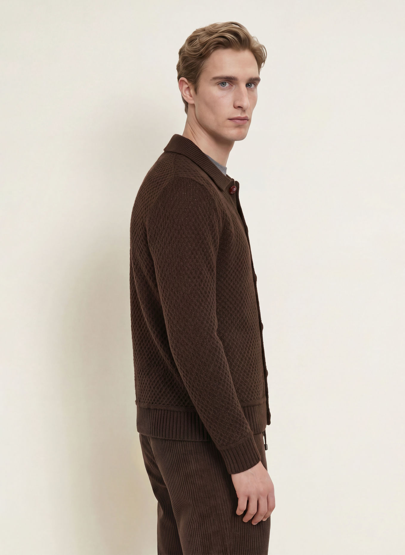 DISTRETTO 12 Strickjacke VERMEER: BRAUN