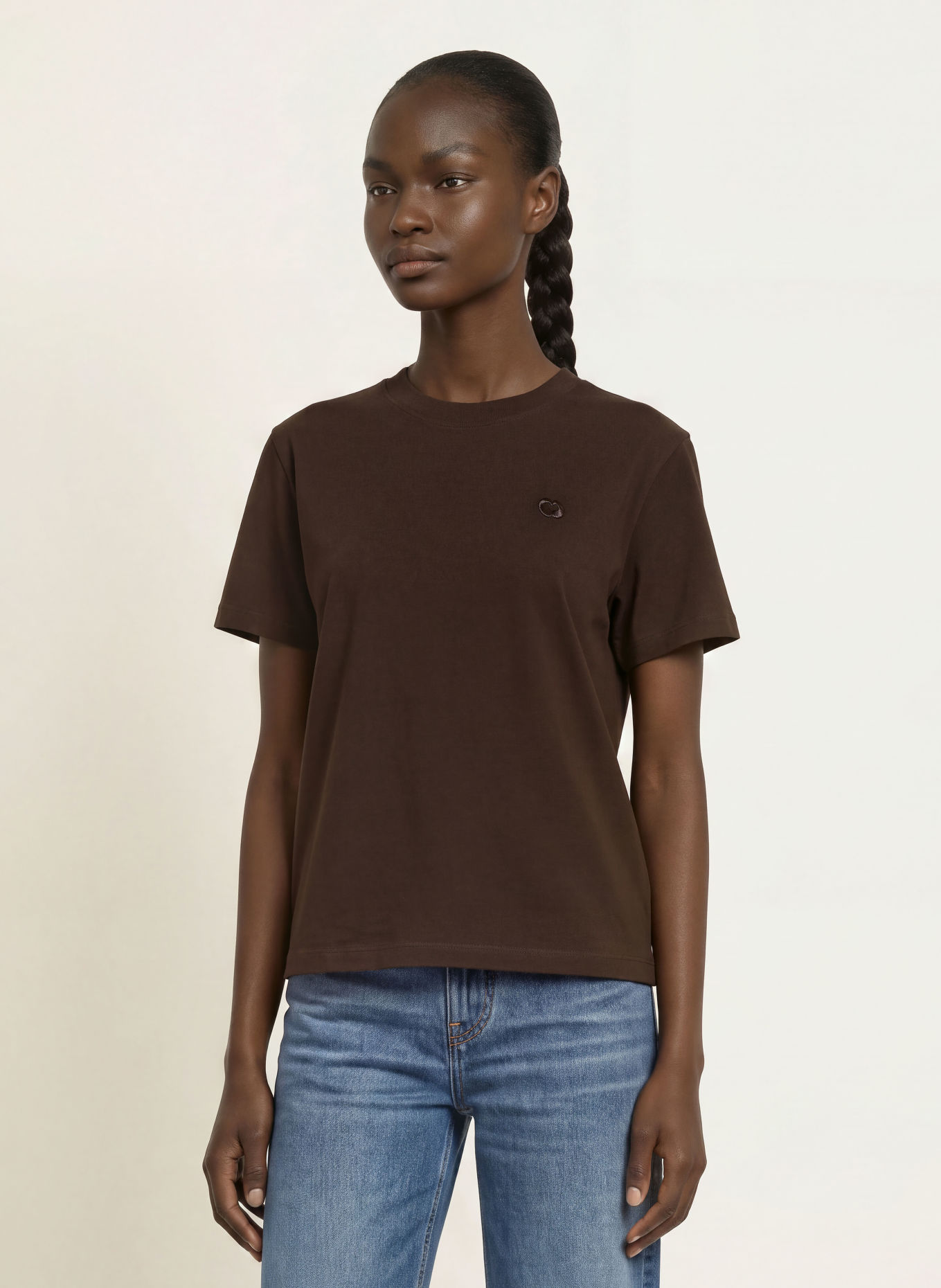 maje T-Shirt: DUNKELBRAUN