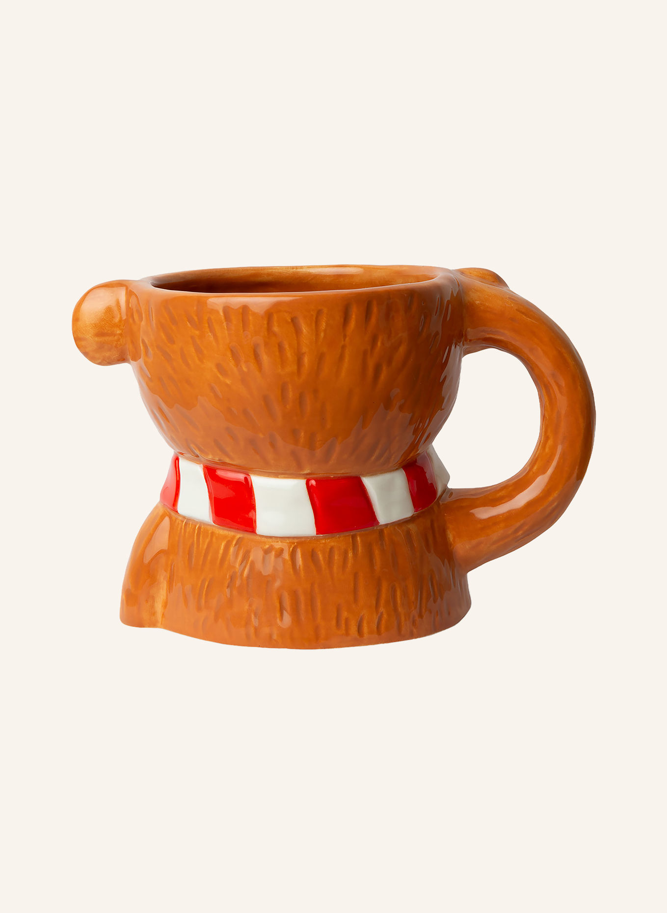 DOIY Henkelbecher TEDDY: BRAUN / ROT / WEISS