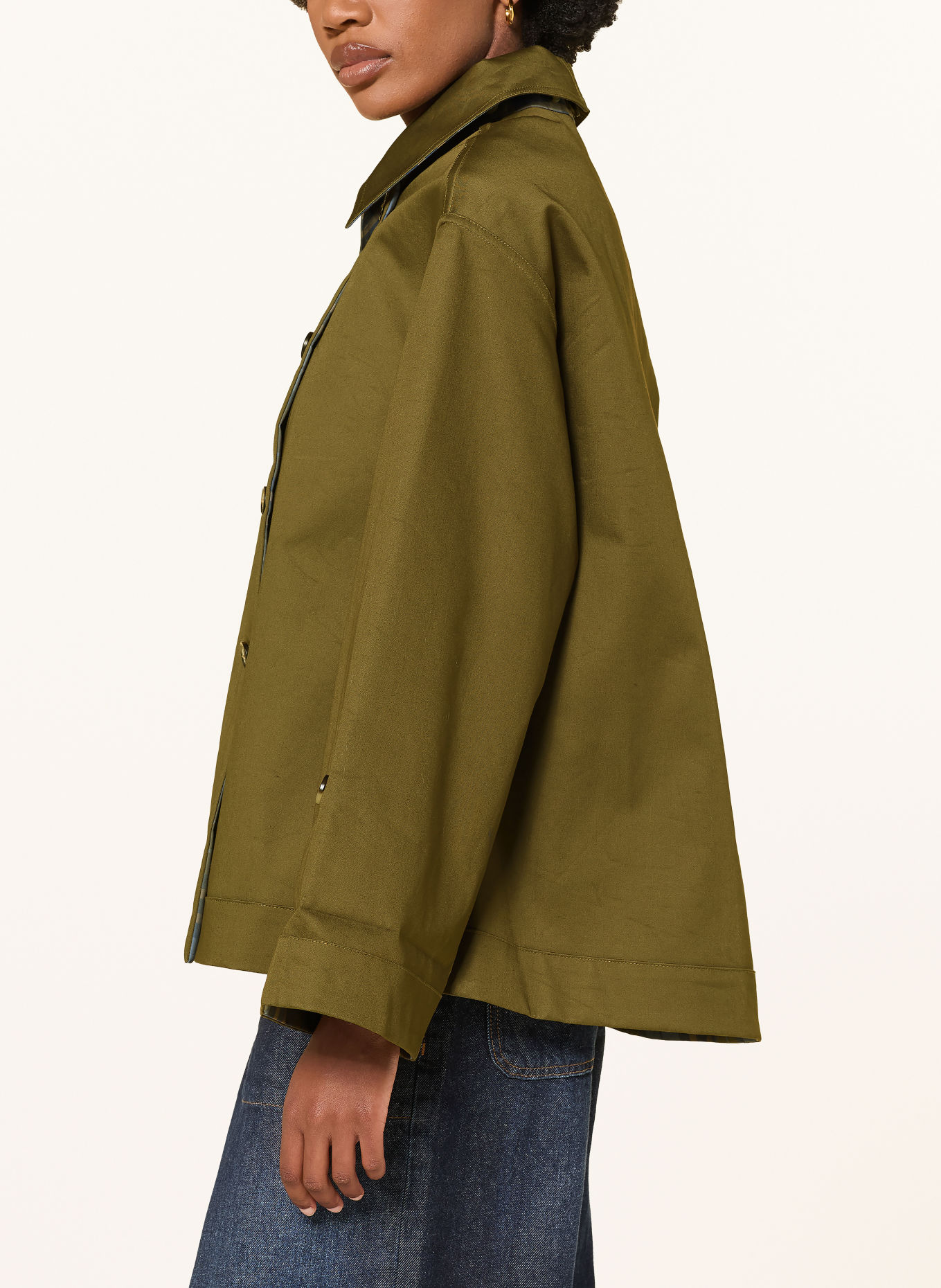 DAMSON MADDER. Trench-Jacke JERRY zum Wenden: KHAKI / BEIGE / HELLBLAU