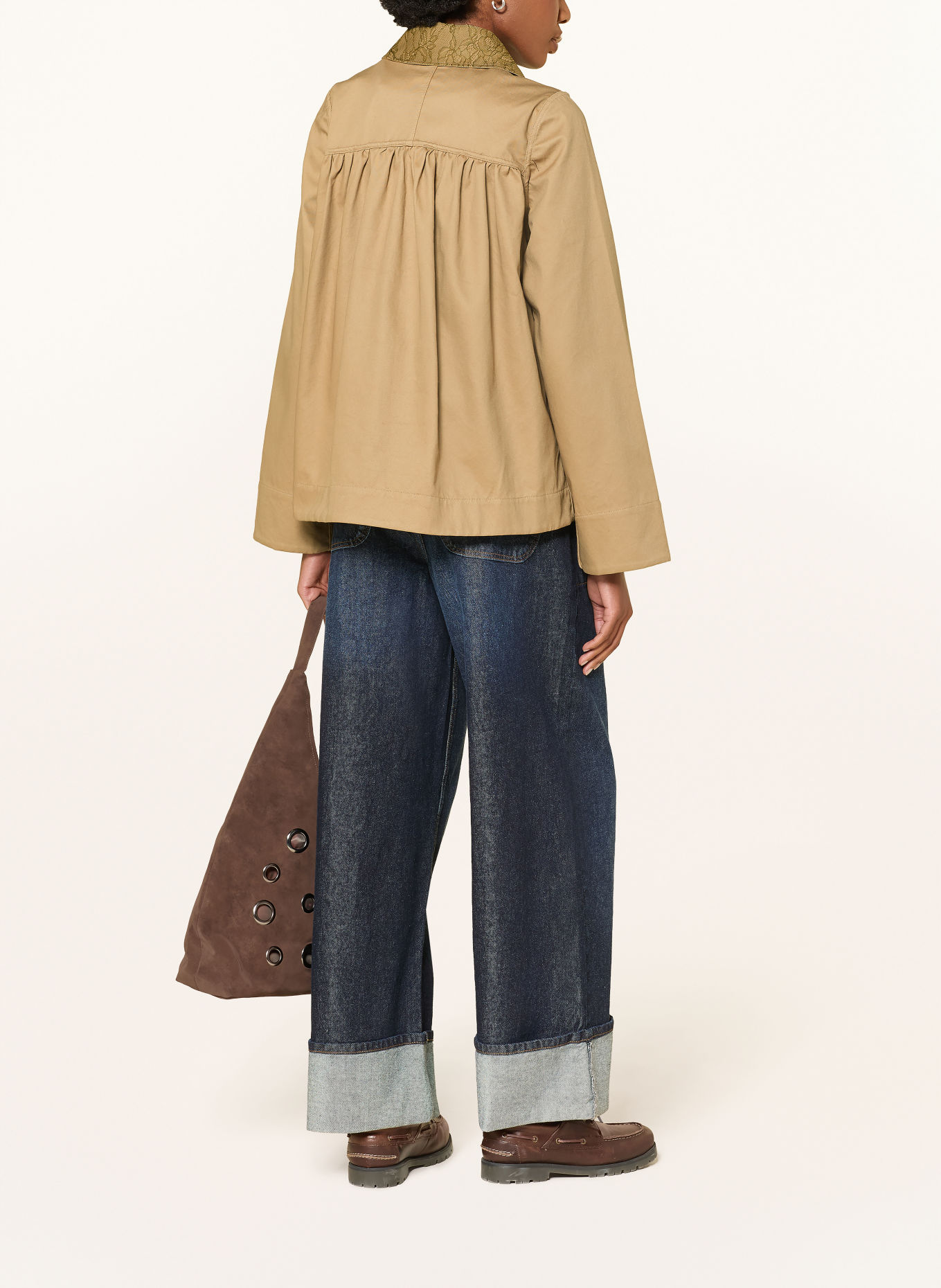 DAMSON MADDER. Overjacket MERCEDES zum Wenden: BEIGE / OLIV