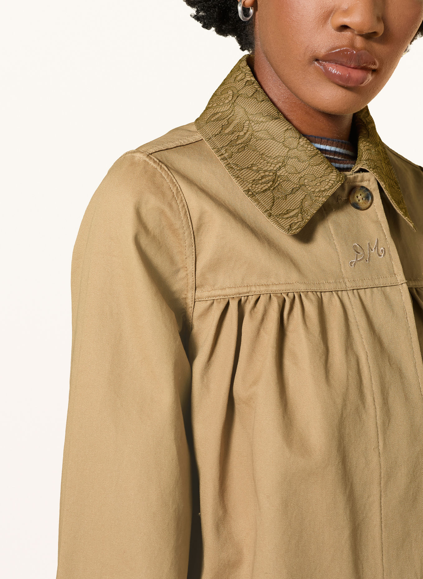 DAMSON MADDER. Overjacket MERCEDES zum Wenden: BEIGE / OLIV