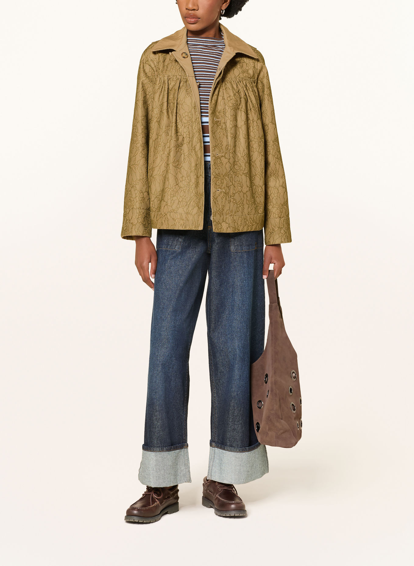 DAMSON MADDER. Overjacket MERCEDES zum Wenden: BEIGE / OLIV
