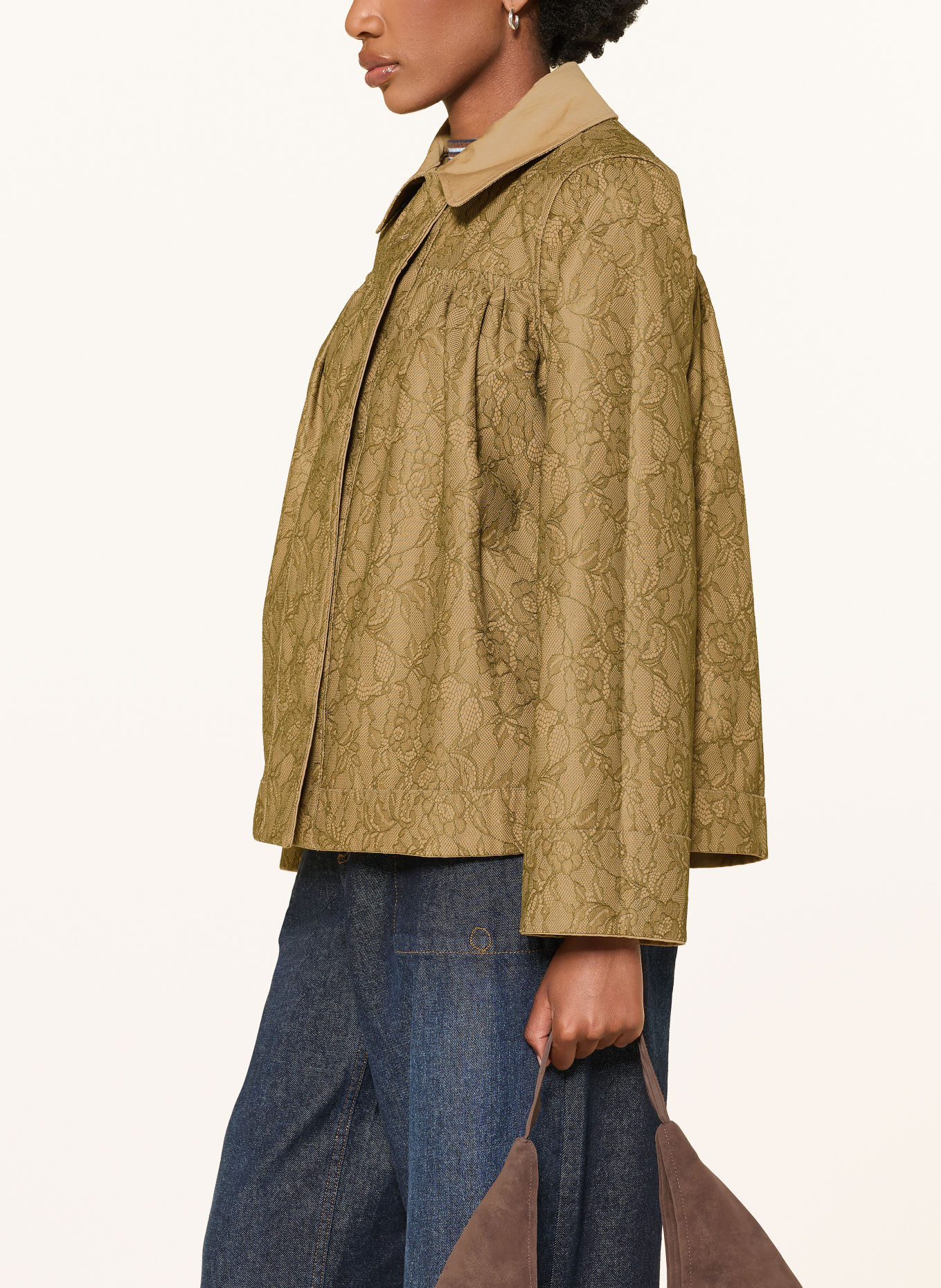 DAMSON MADDER. Overjacket MERCEDES zum Wenden: BEIGE / OLIV
