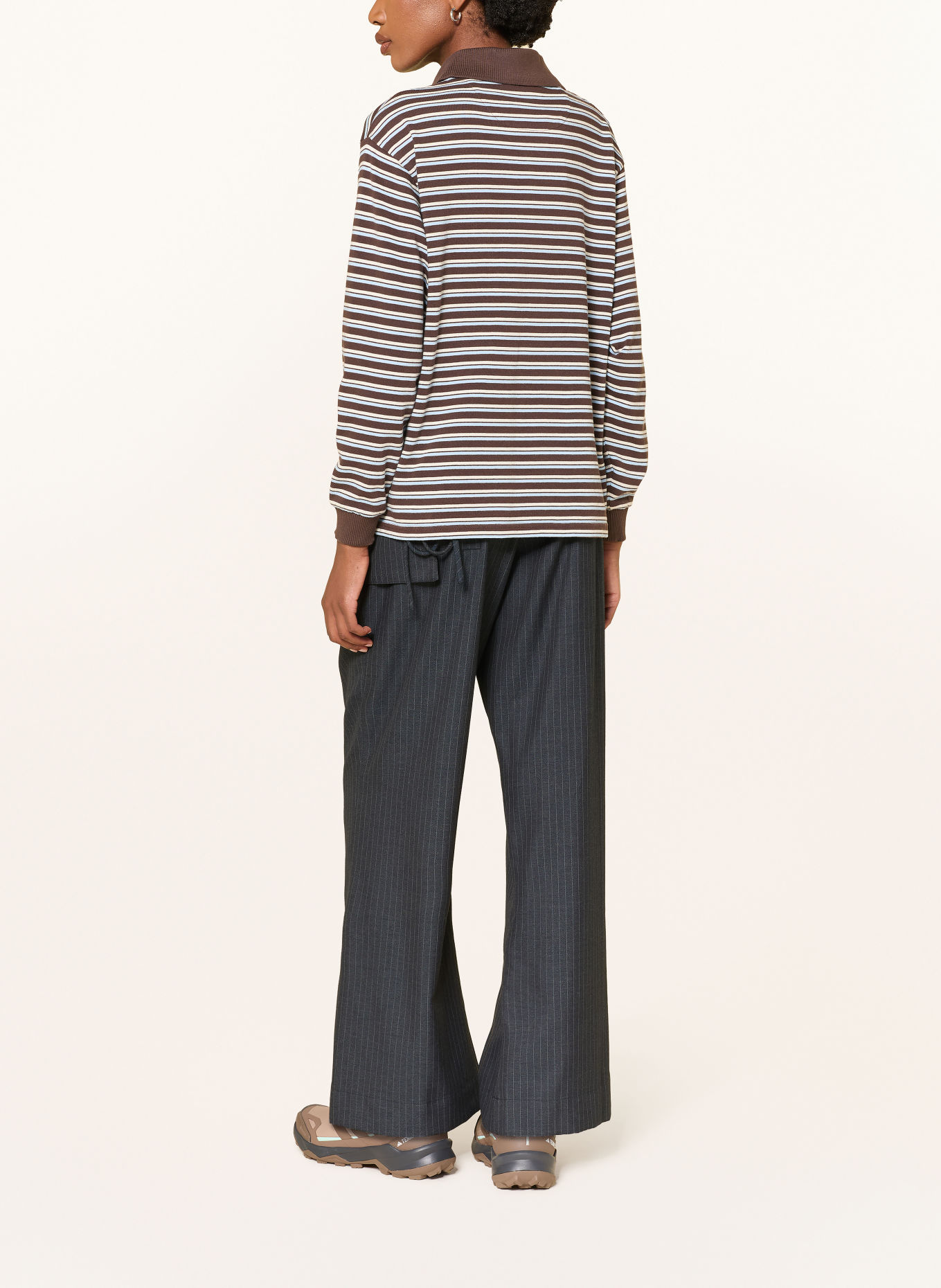 DAMSON MADDER. Marlenehose TATIANNA: DUNKELBLAU / BLAUGRAU