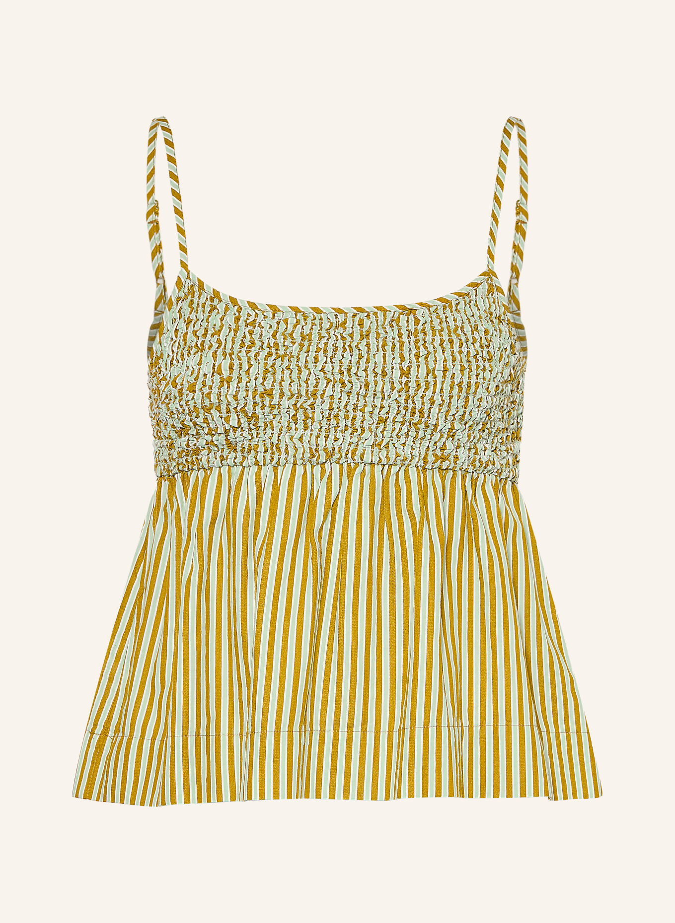 DAMSON MADDER. Top DINAH: GRÜN / ECRU / MINT
