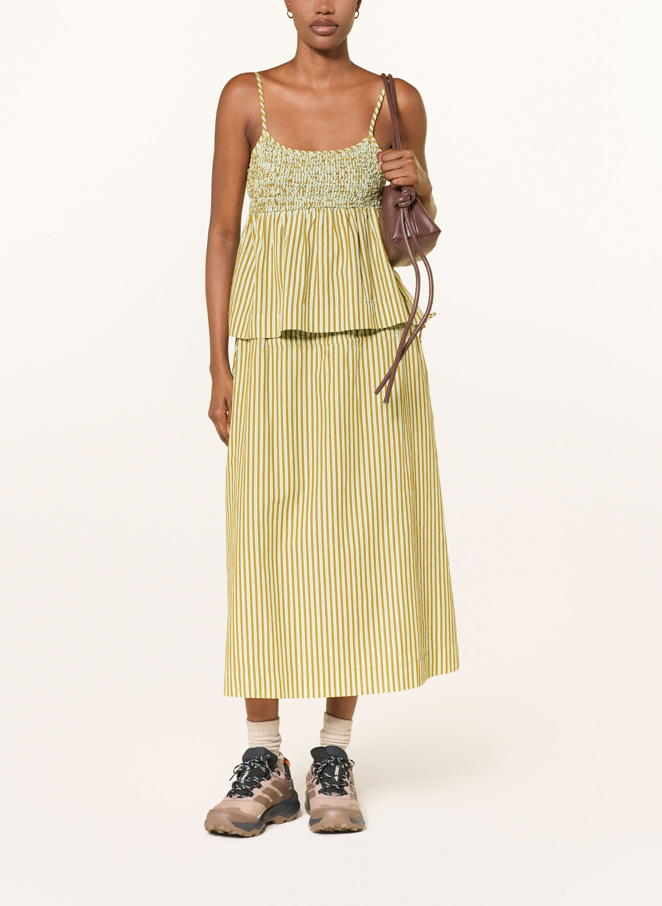 DAMSON MADDER. Top DINAH: GRÜN / ECRU / MINT