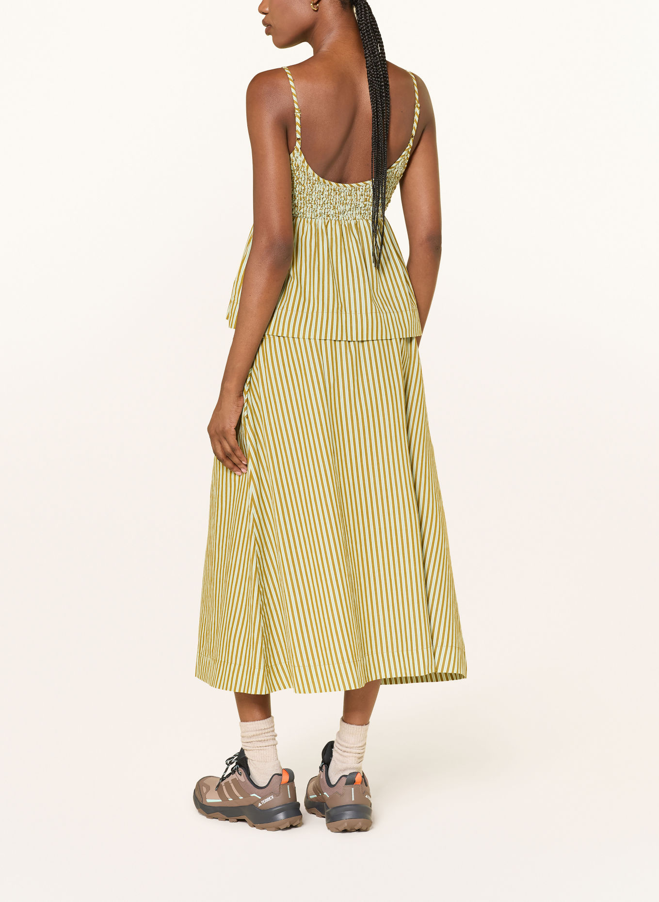 DAMSON MADDER. Top DINAH: GRÜN / ECRU / MINT