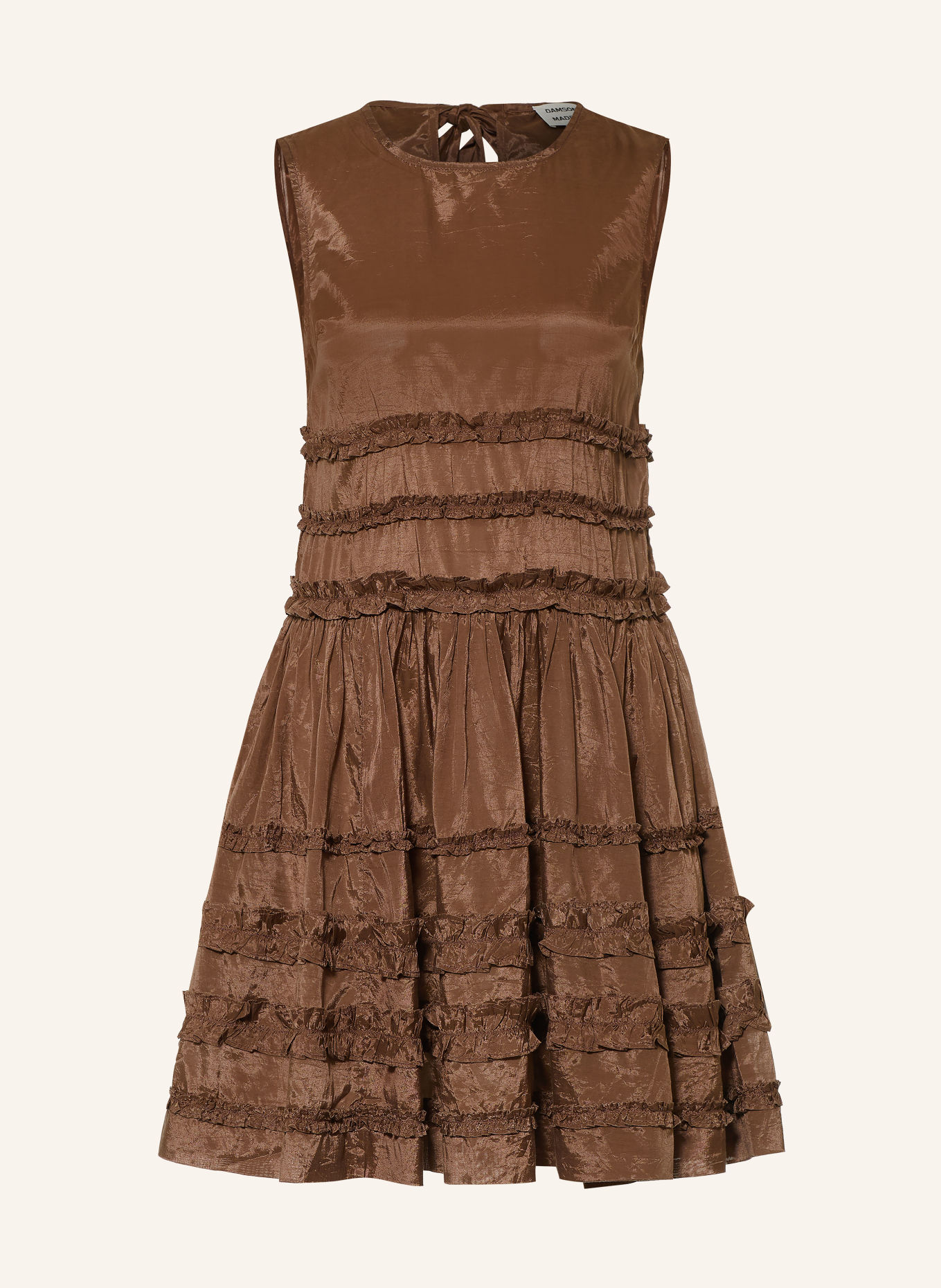 DAMSON MADDER. Kleid REED mit Rüschen: BRAUN