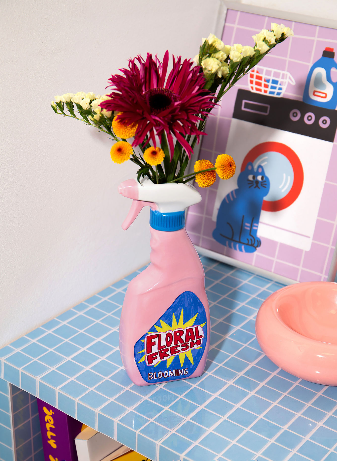 DOIY Vase FRESHUP SMALL: ROSA / ROT / BLAU