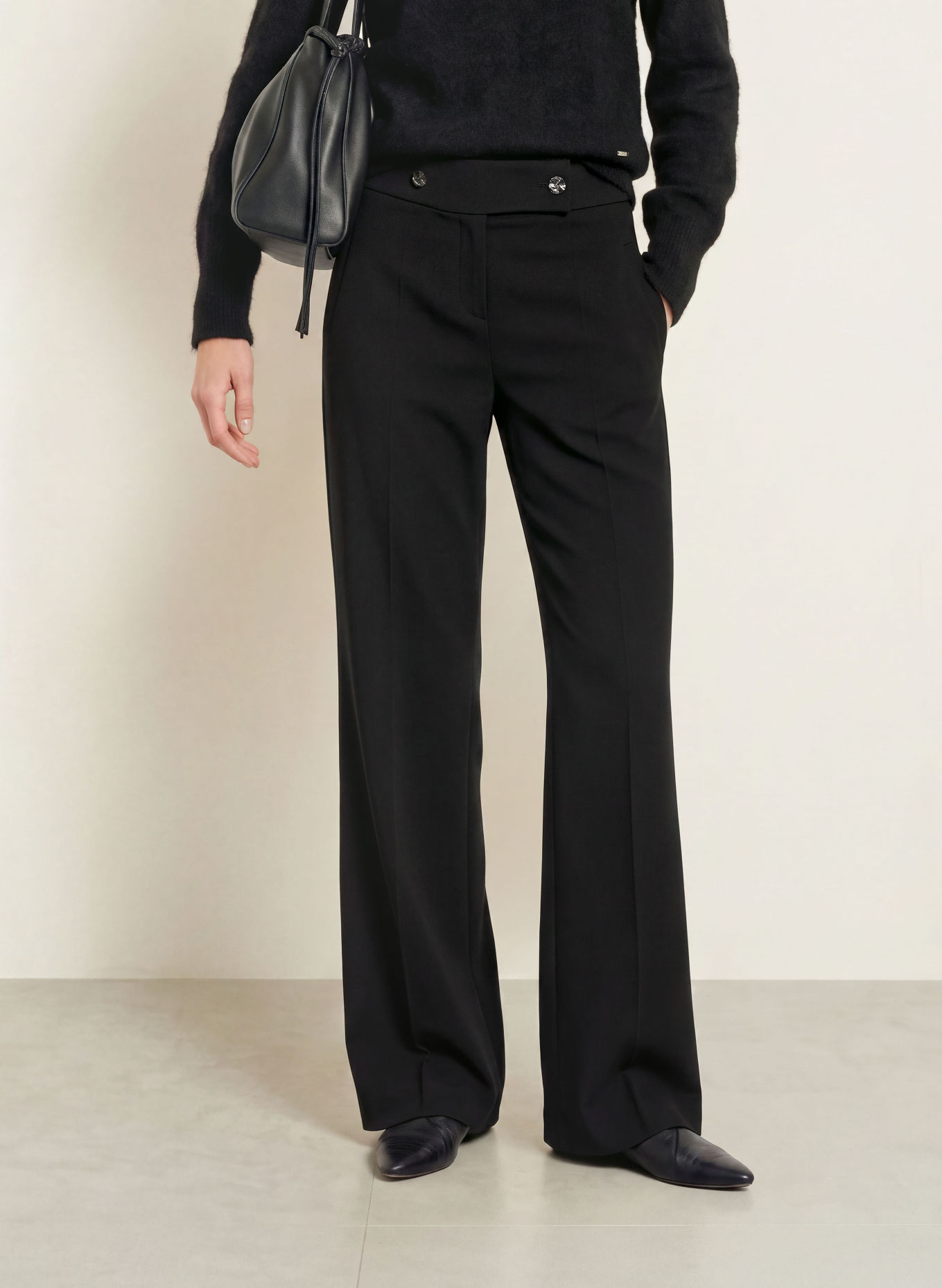 CINQUE Marlenehose CIHOPE: SCHWARZ / SILBER