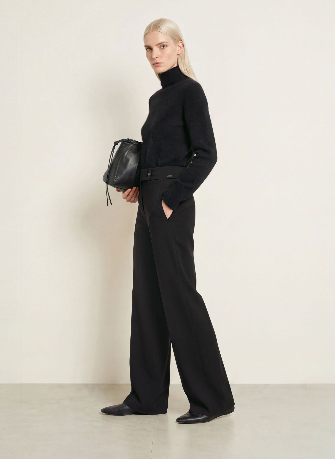 CINQUE Marlenehose CIHOPE: SCHWARZ / SILBER