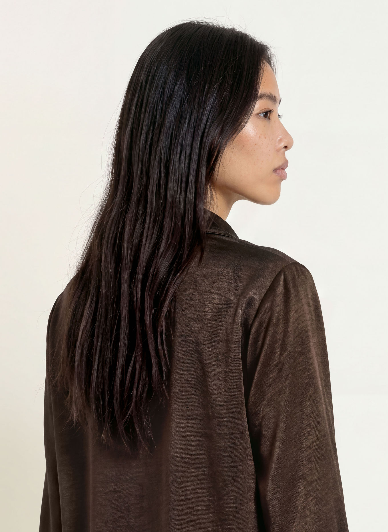 CINQUE Blusenshirt CIPRIA mit Spitze: DUNKELBRAUN