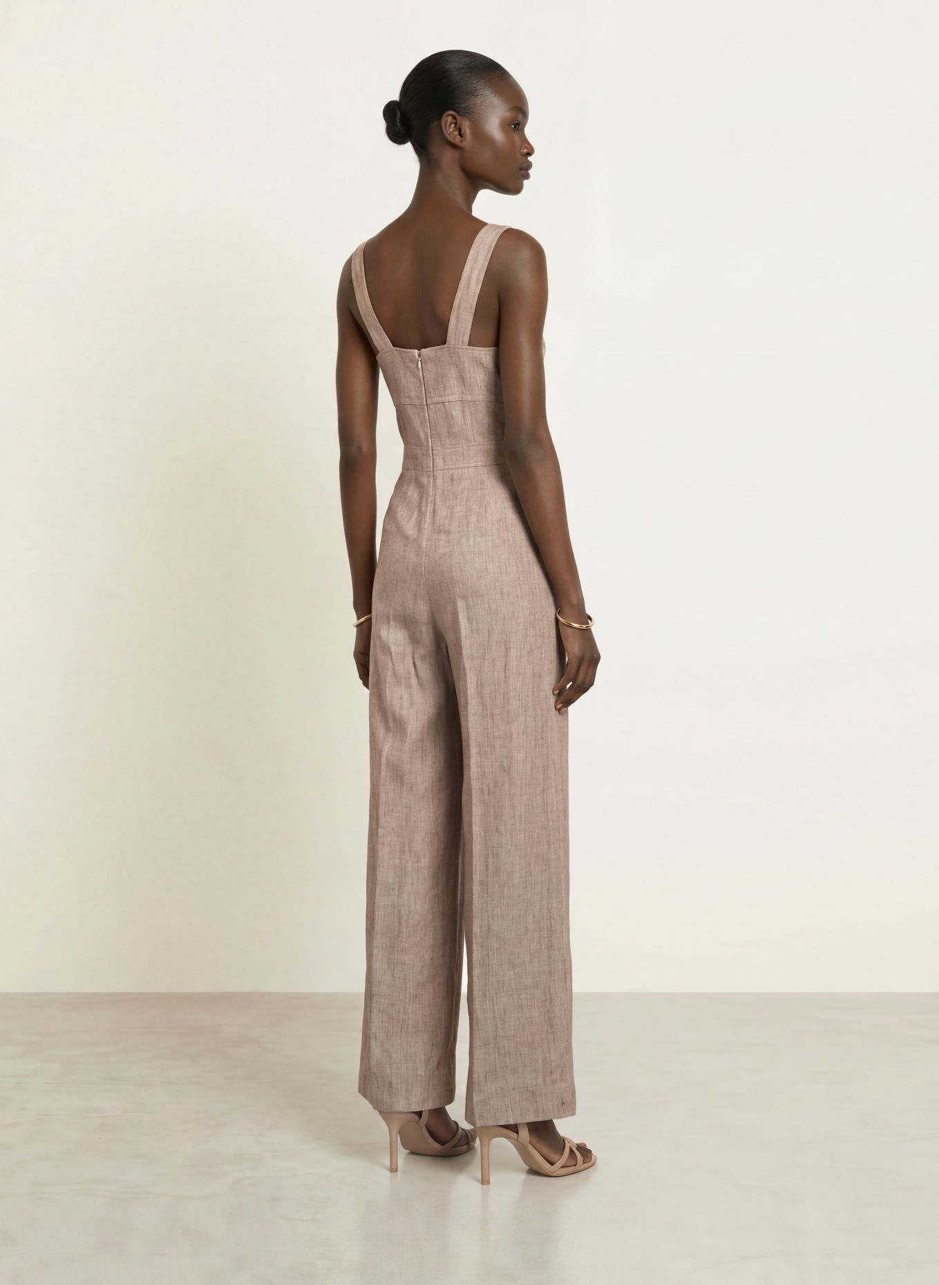 REISS Jumpsuit FLORA aus Leinen: BEIGE