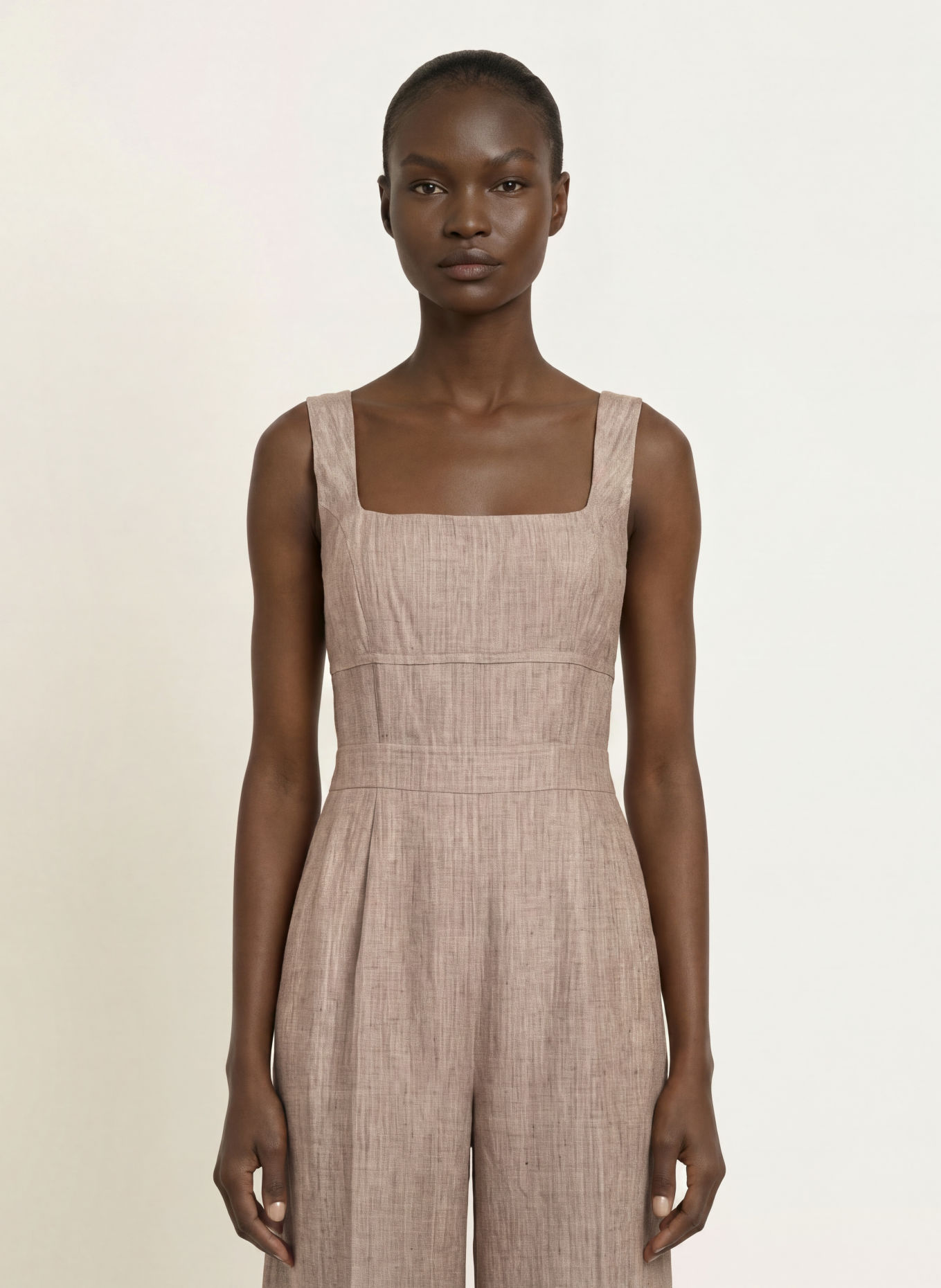 REISS Jumpsuit FLORA aus Leinen: BEIGE