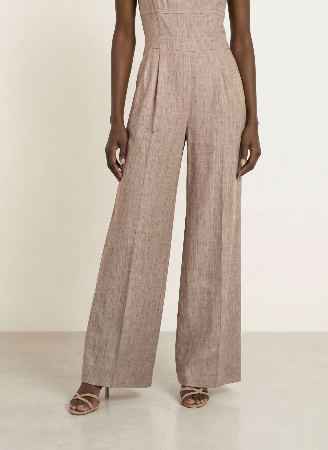 REISS Jumpsuit FLORA aus Leinen: BEIGE