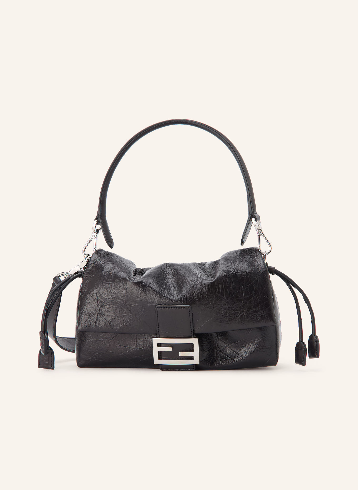 FENDI Handtas BAGUETTE SOFT MEDIUM: ZWART