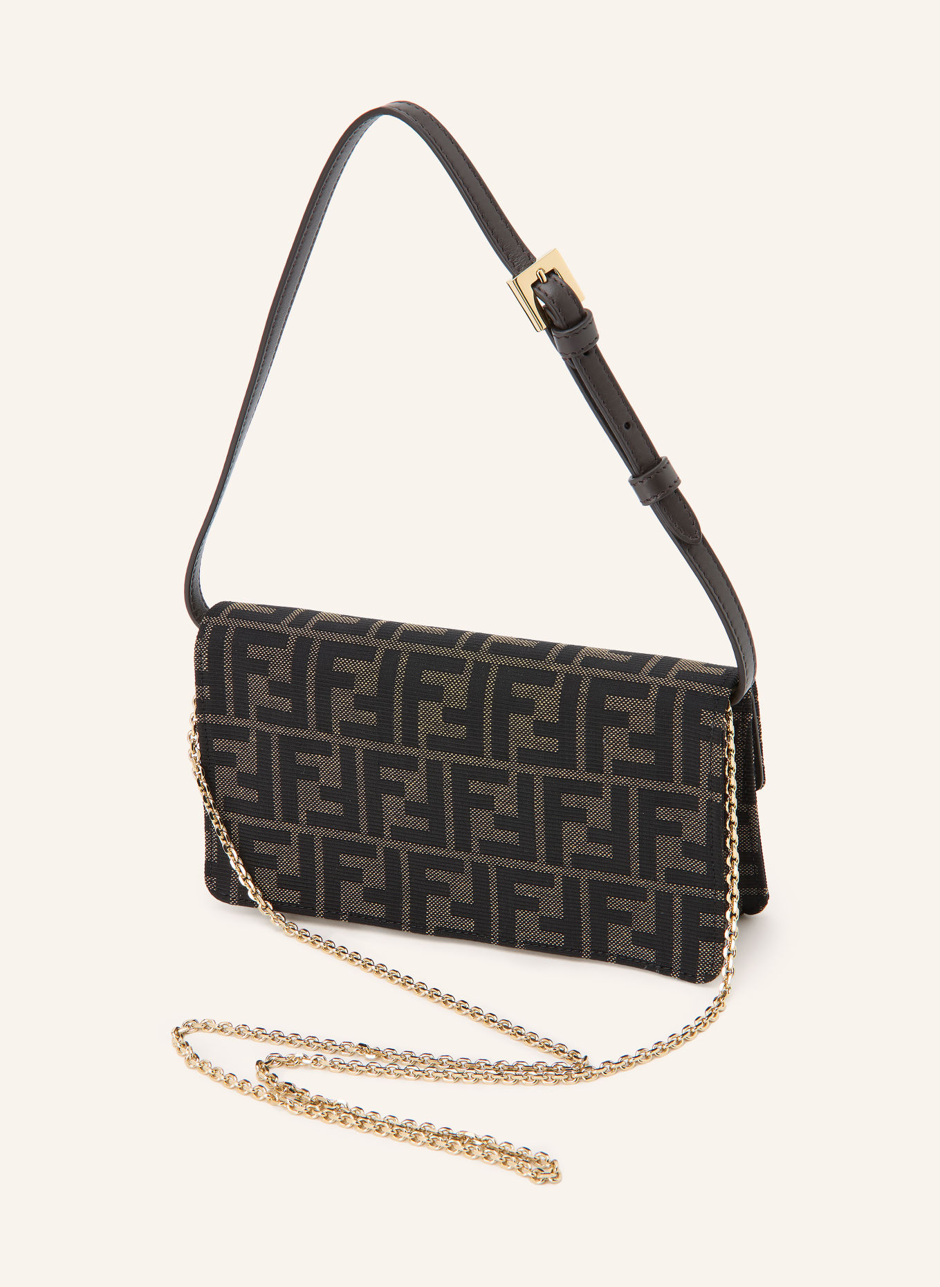 FENDI Umhängetasche: KHAKI / GOLD / SCHWARZ