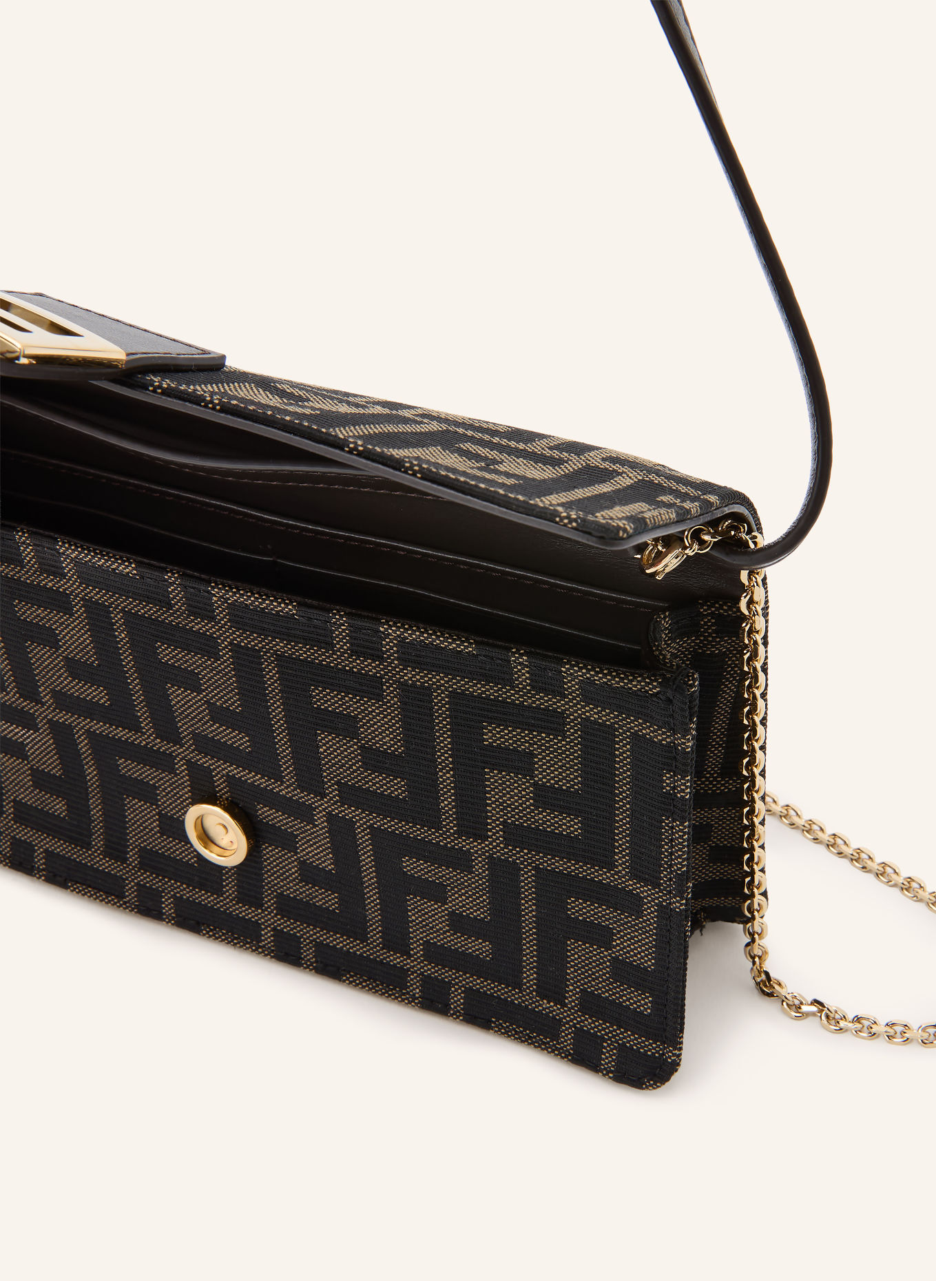 FENDI Umhängetasche: KHAKI / GOLD / SCHWARZ