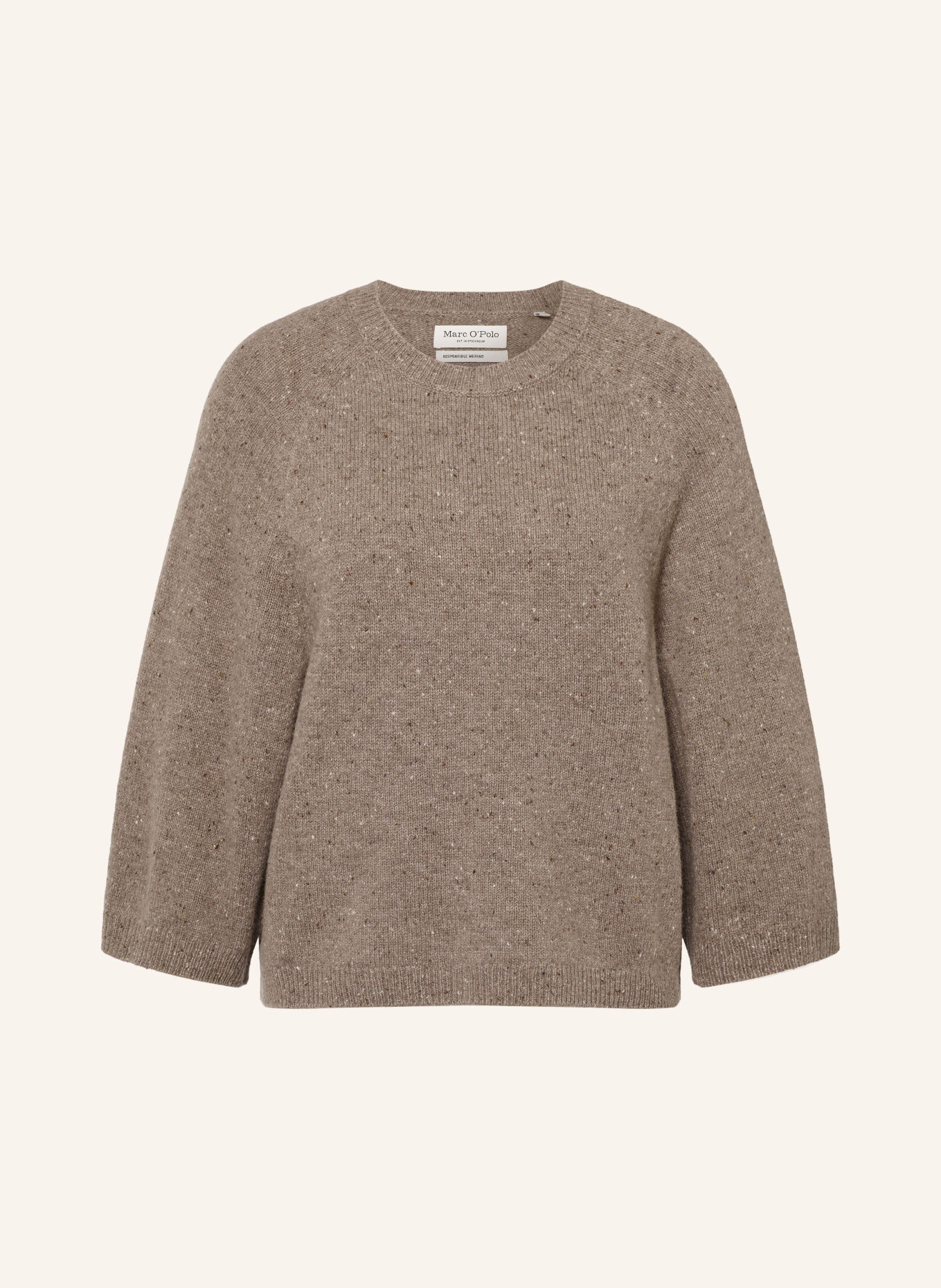 Marc O'Polo Sweater with 3/4-length sleeves: BEIGE