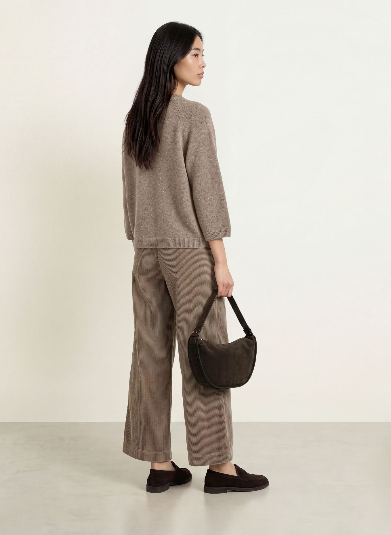 Marc O'Polo Sweater with 3/4-length sleeves: BEIGE