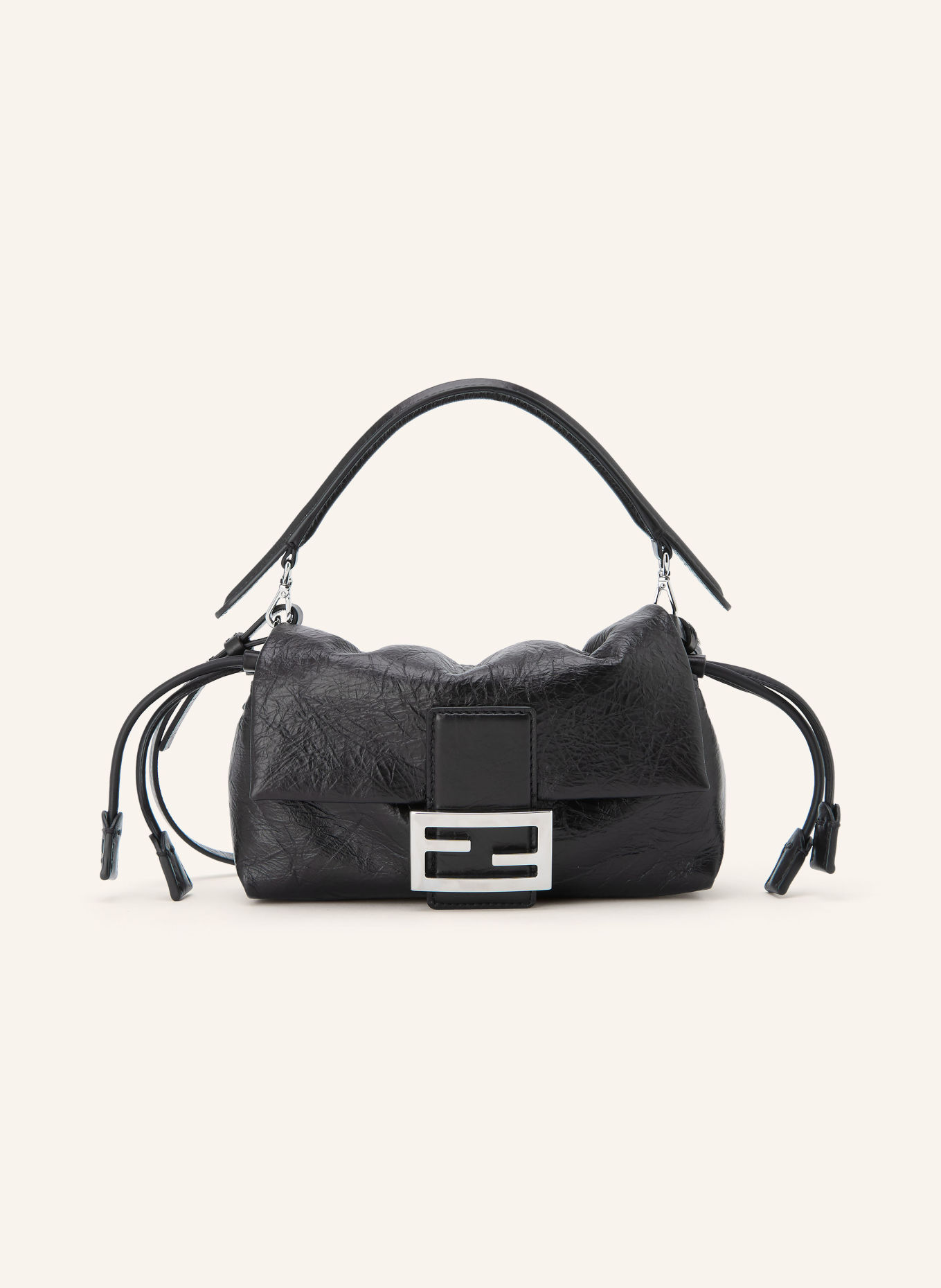 FENDI Torebka BAGUETTE SOFT SMALL: CZARNY / SREBRNY